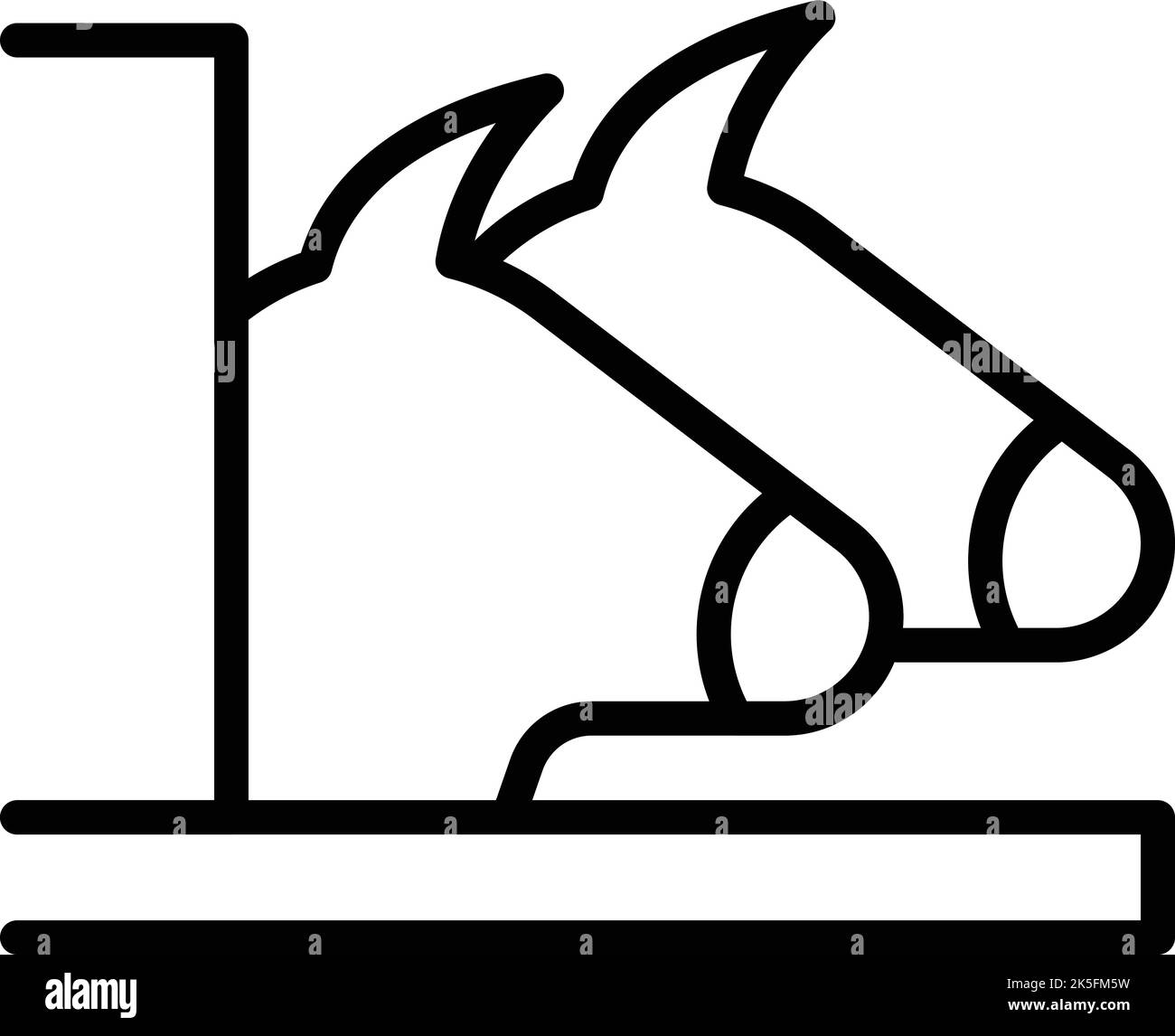 Vektorgrafik für Symbolumrisse von Milchkühen. Kuhvieh. Farm Breed Stock Vektor