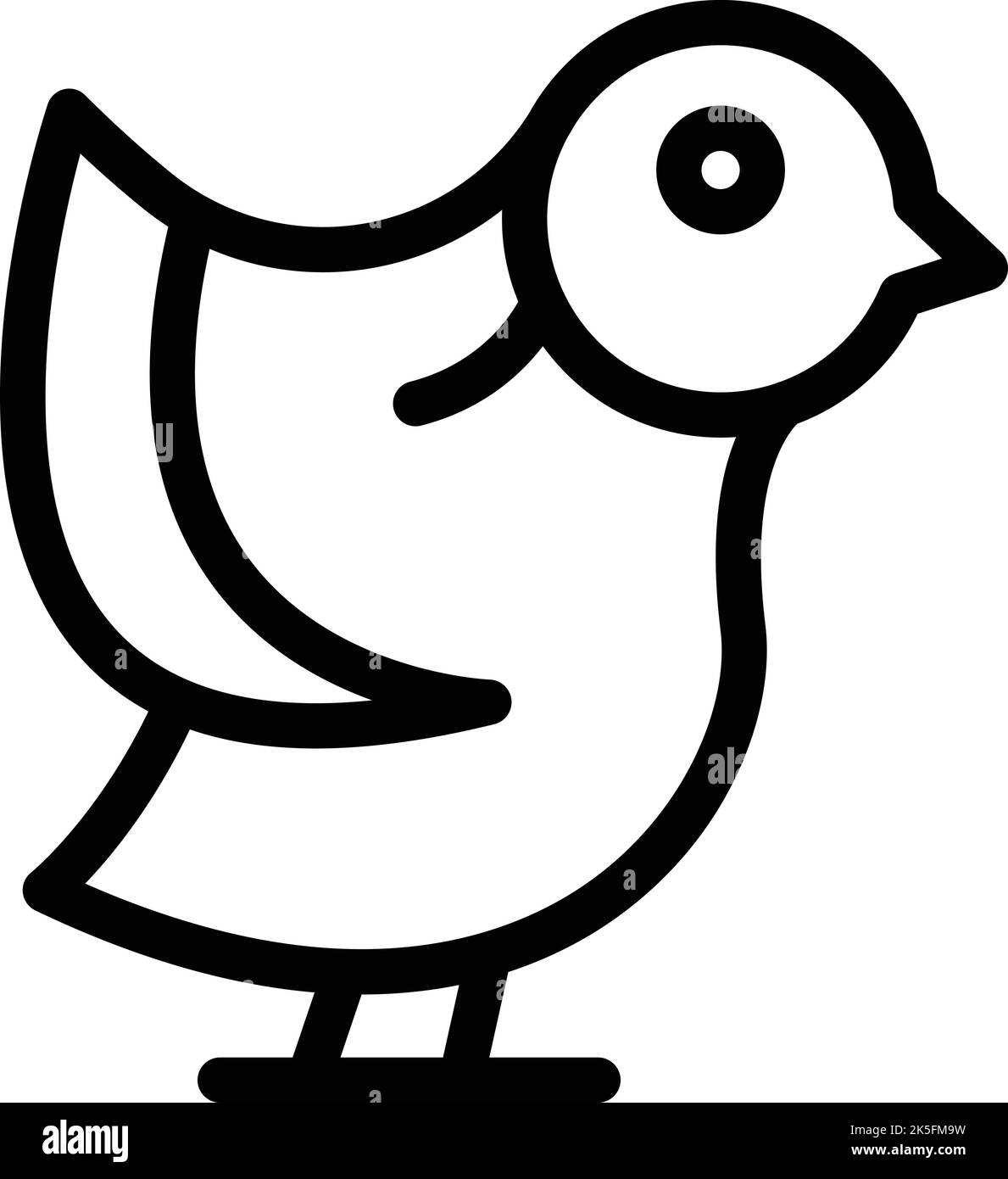 Kontur-Vektor für das Symbol „Haussparrow“. Baumvögel. Niedliche Fliege Stock Vektor