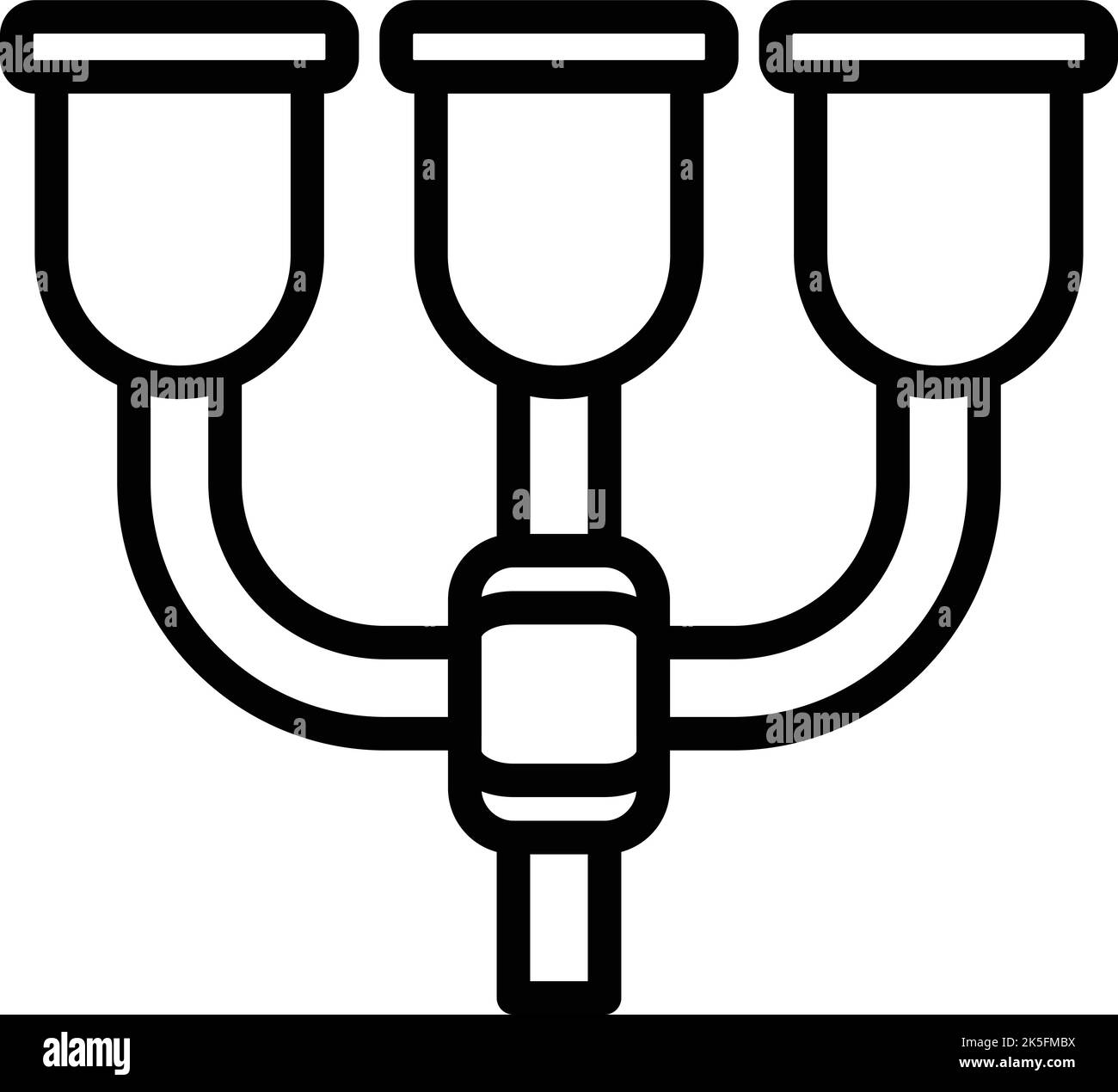 Vektorgrafik für den Umriss des Milchsauger-Symbols. Kuhvieh. Tierbulle Stock Vektor