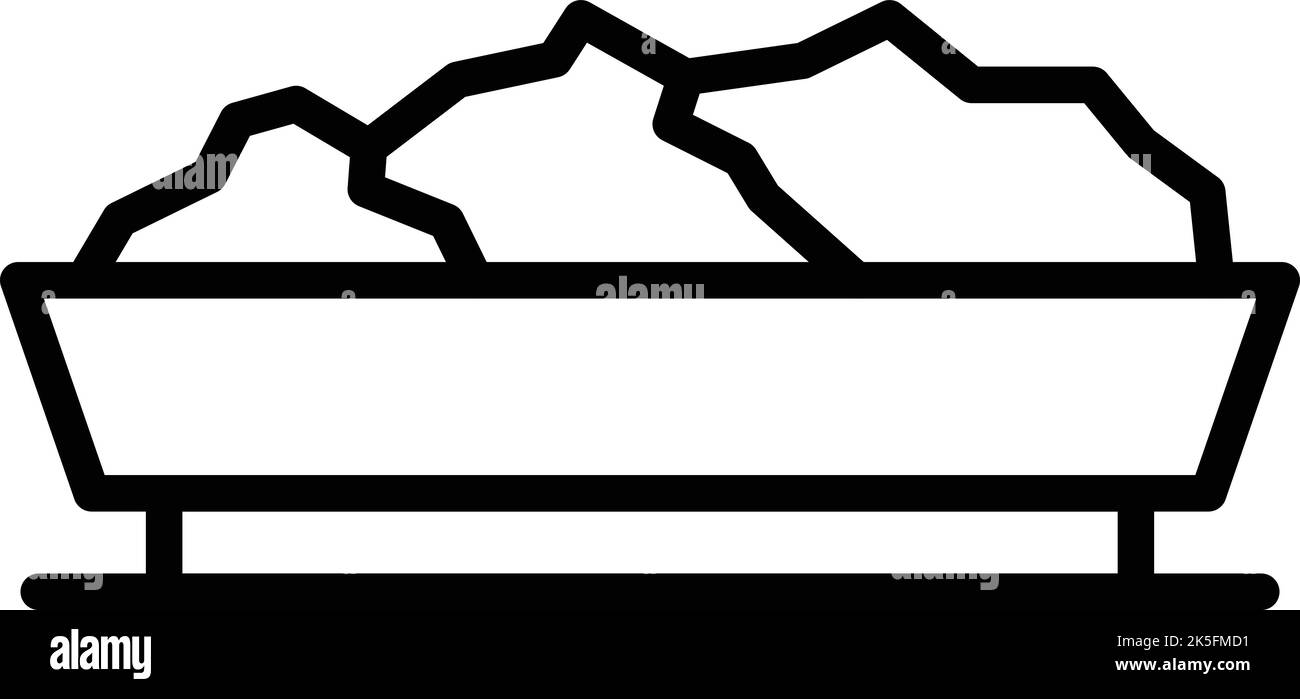 Vektorgrafik für die Kontur des Symbols für Kuhfutter. Farm Breed. Inländische schweizer Stock Vektor