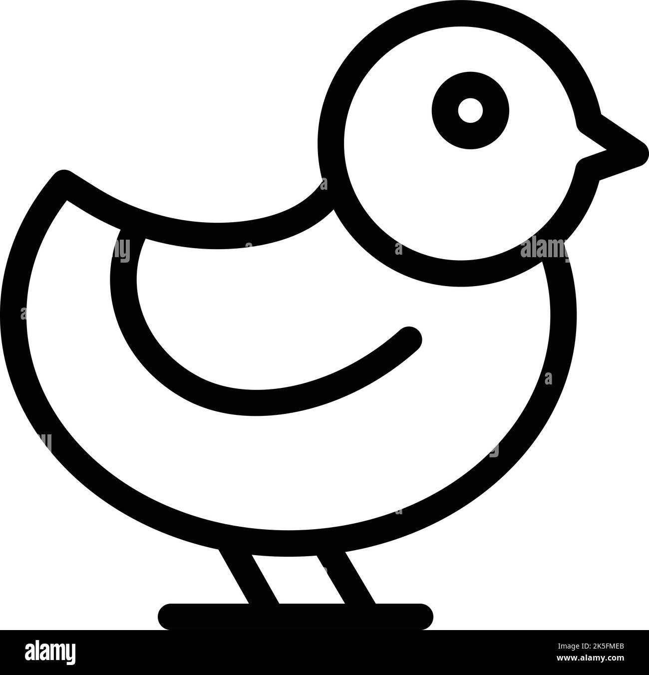 Kleiner Spatz Symbol Umriss Vektor. Hausbaum. Tag des Mannes Stock Vektor