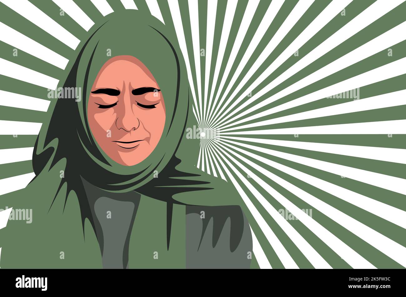 Asiatische, arabische, iranische, islamische muslimische Frau trägt
