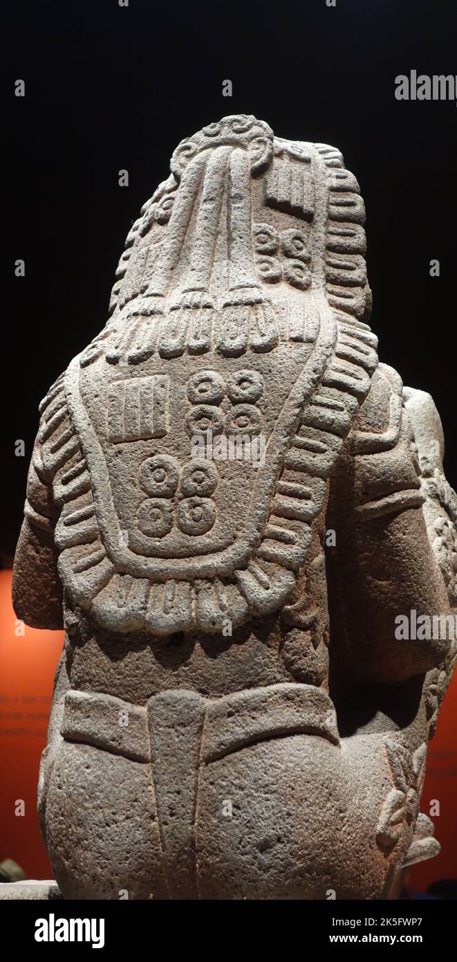 Saisonale Ausstellung von Xochipilli, April - Juli 2018. Museo Nacional de Antropologia e Historia. Stockfoto