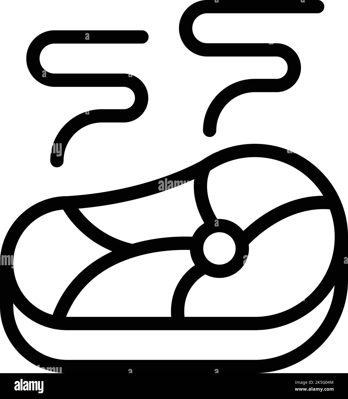 Vektor der Konturdarstellung des Steak-Symbols in Krakau. Stadtbild. Berühmtes polen Stock Vektor