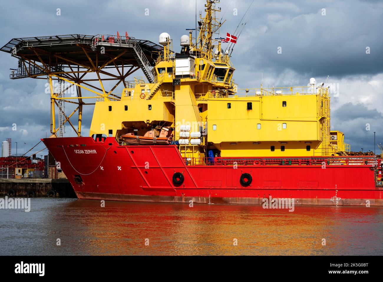 Ocean Zephyr North Sea Energy Support Schiff Great Yarmouth Norfolk UK Stockfoto