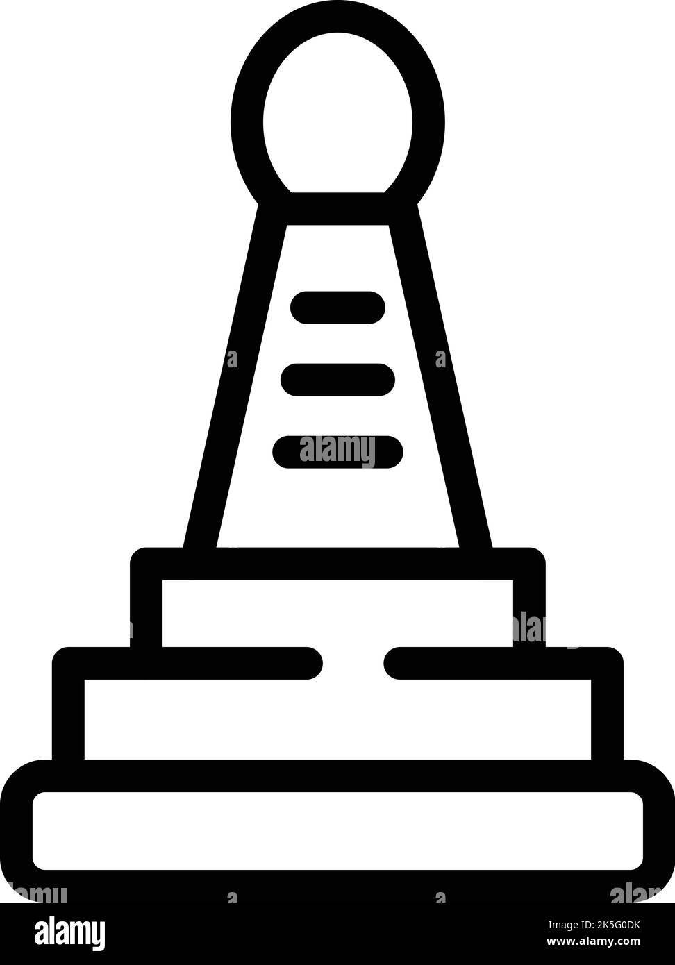 Vektor der Umrissdarstellung des Denkmals von Krakau. Krakau polen. Karte Kathedrale Stock Vektor