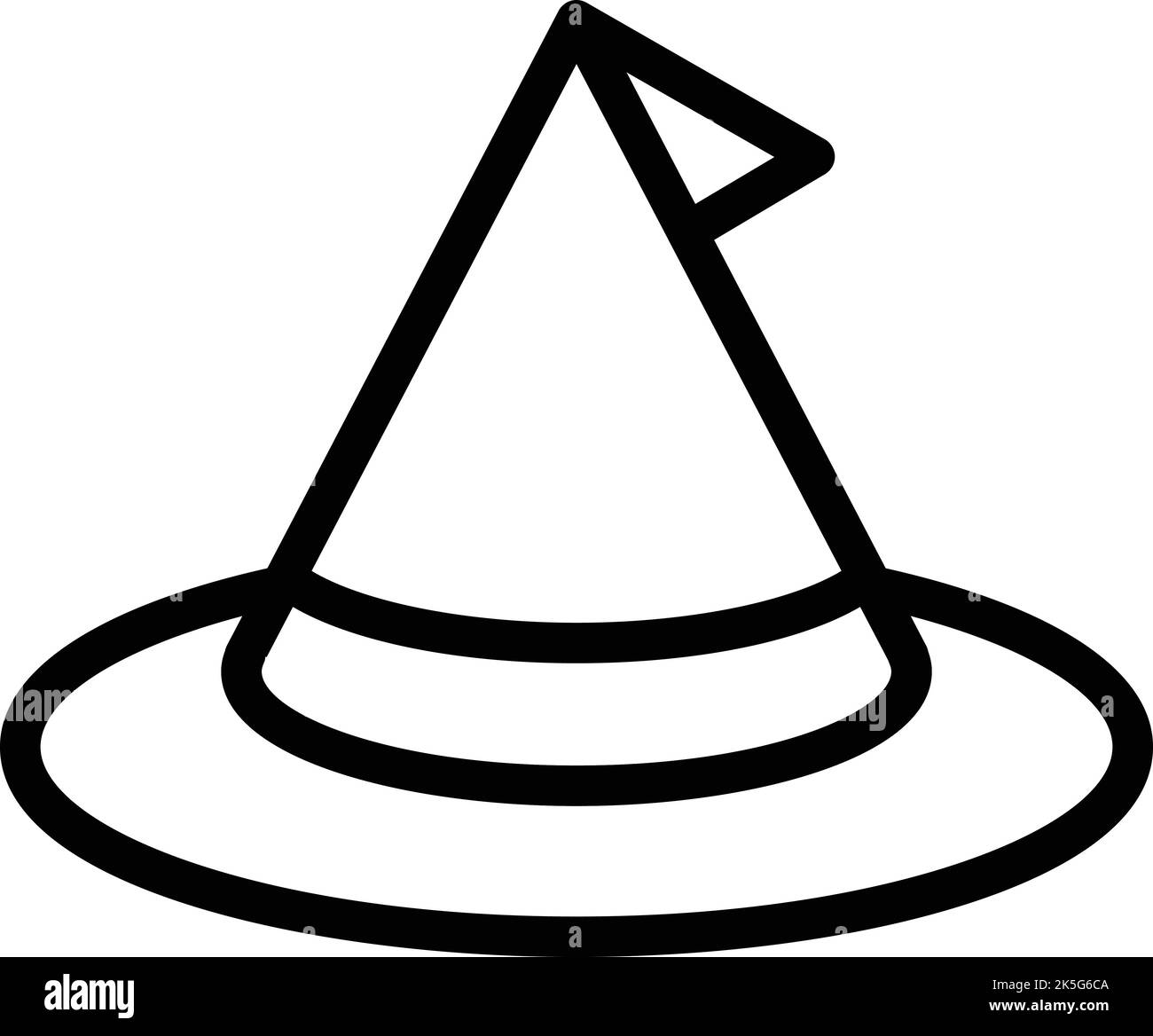 Cone Magic hat Symbol Umriss Vektor. Circus-Trick. Zaubershow Stock Vektor