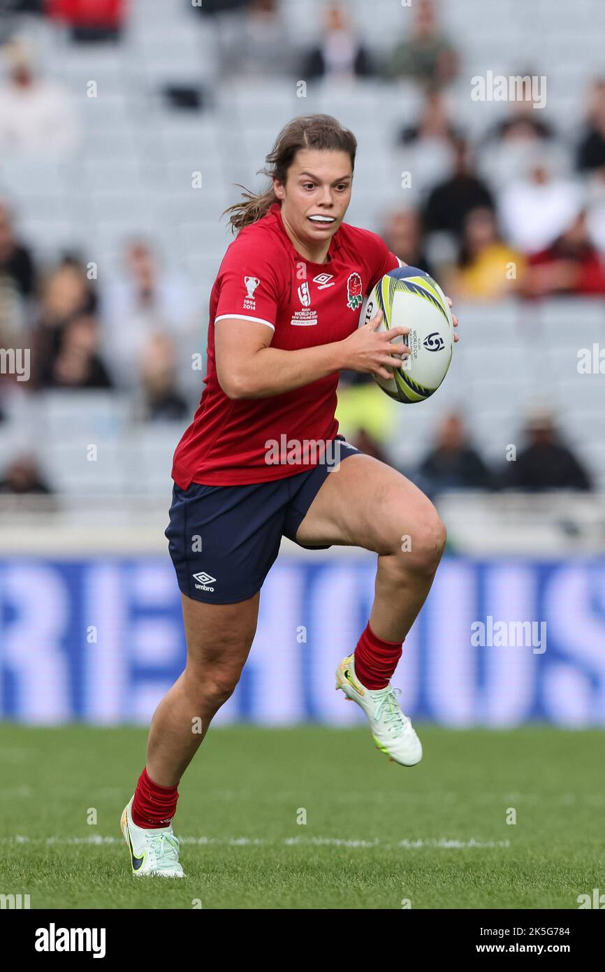 Auckland, Neuseeland. 08. Oktober 2022. Helena Rowland aus England in Aktion während des Spiels während des Women's Rugby World Cup Spiels England Women vs Fiji Women im Eden Park, Auckland, Neuseeland, 8.. Oktober 2022 (Foto von Natalie Bell/News Images). In Auckland, Neuseeland am 10/8/2022. (Foto von Natalie Bell/News Images/Sipa USA) Quelle: SIPA USA/Alamy Live News Stockfoto