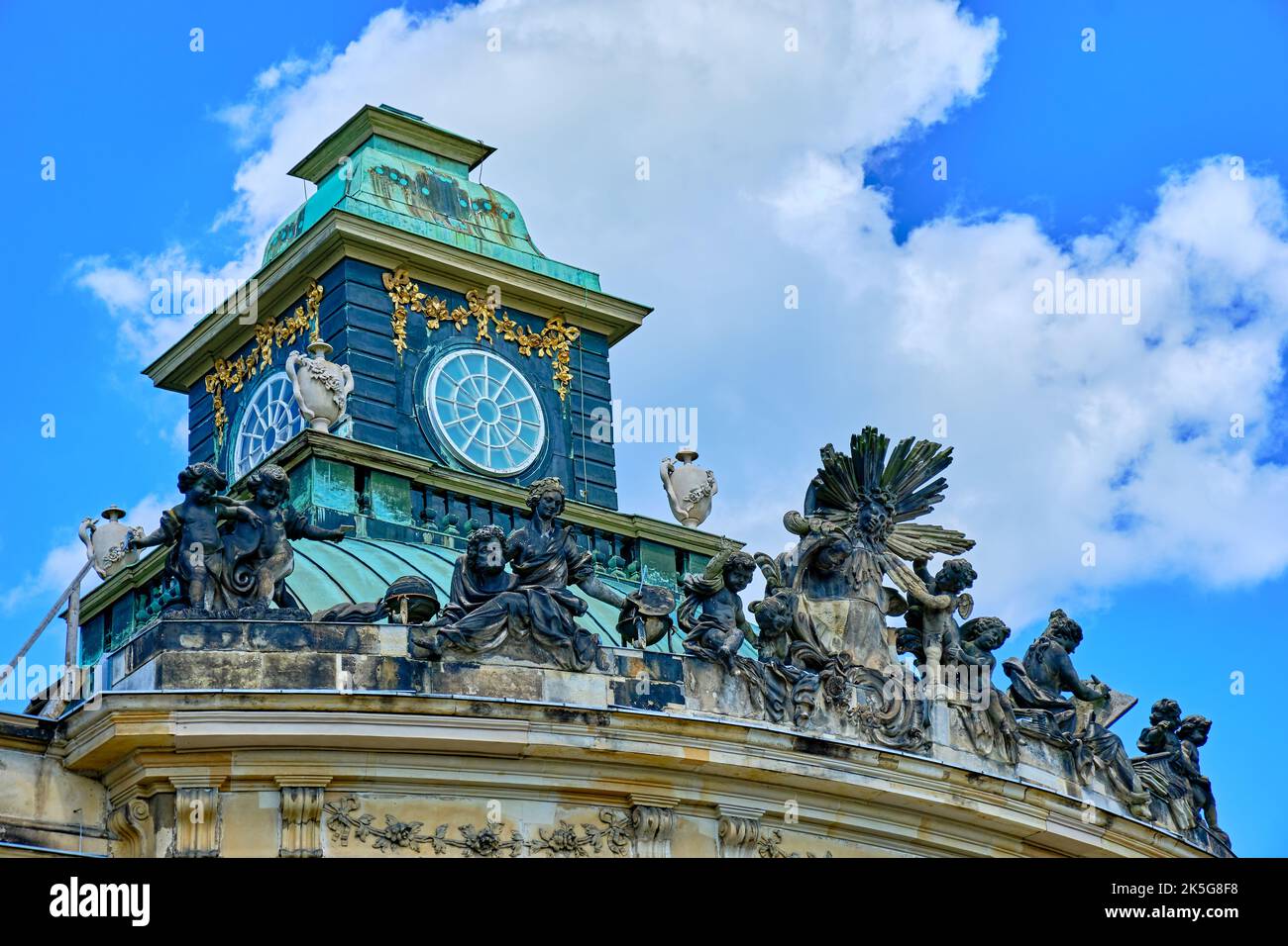 Außenansicht der Sanssouci Bildergalerie, Sanssouci Park, Potsdam, Brandenburg, Deutschland. Stockfoto