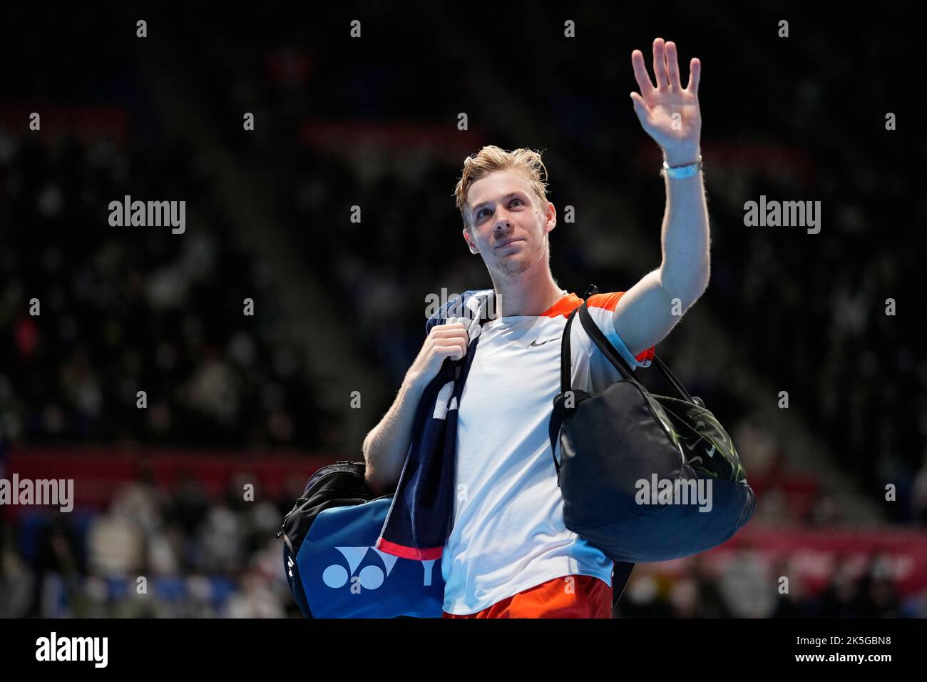 Ariake Colosseum, Tokio, Japan. 7. Oktober 2022. Denis Shapovalov (CAN), 7. OKTOBER 2022 - Tennis : Rakuten Japan Open Tennis Championships 2022 Männer Einzel Viertelfinale im Ariake Colosseum, Tokio, Japan. Quelle: Naoki Morita/AFLO SPORT/Alamy Live News Stockfoto