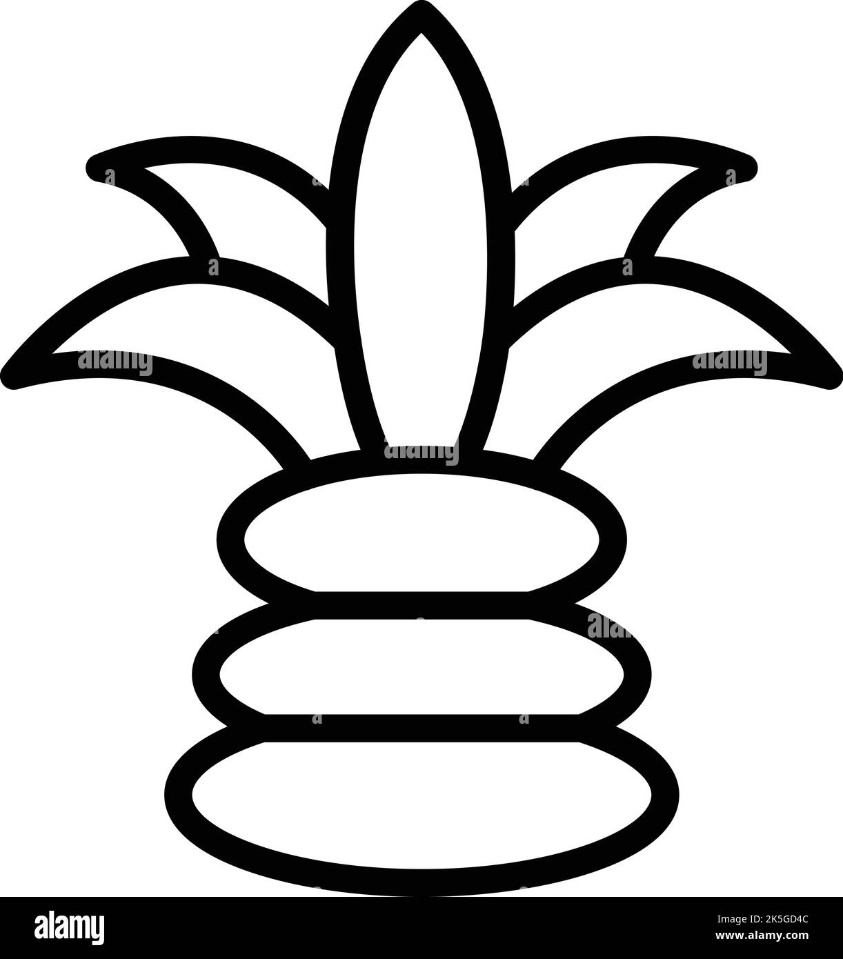 Vektor der Umrissdarstellung von Myanmar-Fruchtsymbole. Unabhängigkeitstag. Nationale Architektur Stock Vektor