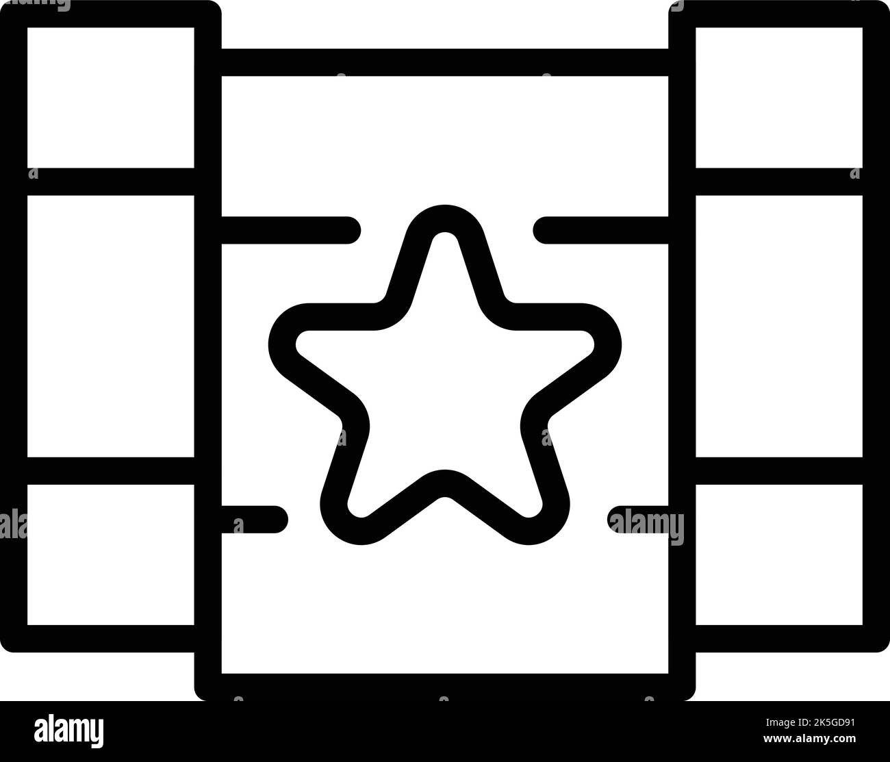 Umrissvektor für Symbol der Flagge von Myanmar. Nationalfeiertag. Menschen Landwirt Stock Vektor