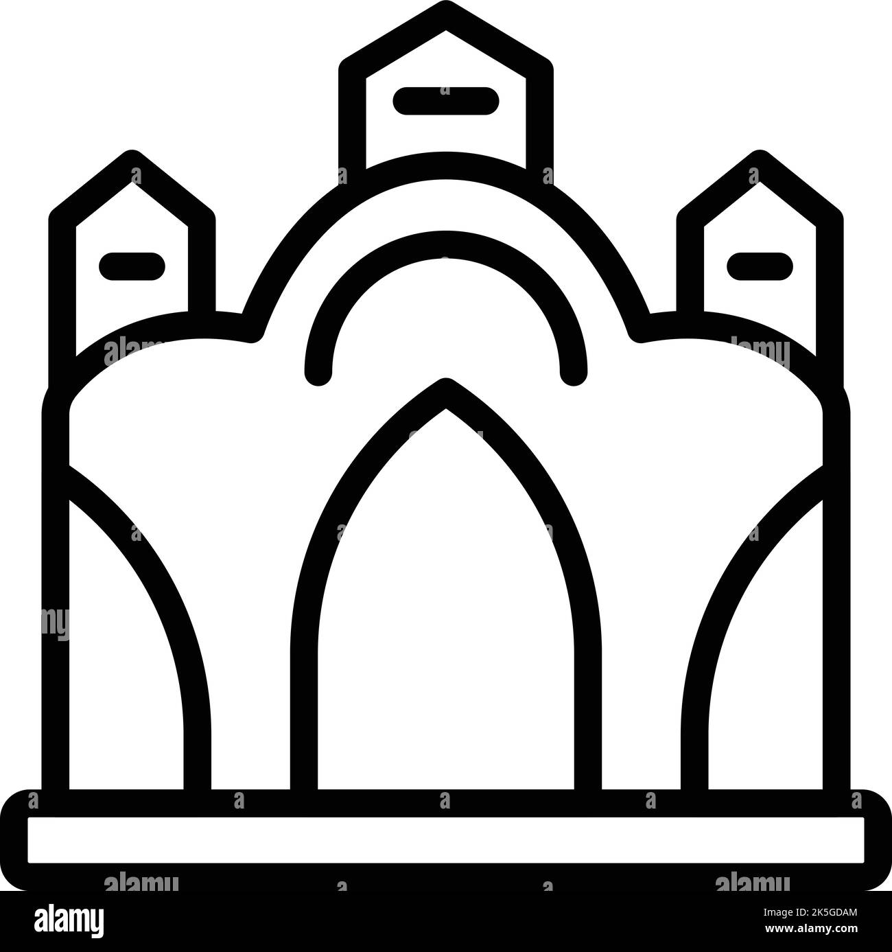 Myanmar Architektur Symbol Umriss Vektor. Nationalfeiertag. Kulturbauer Stock Vektor