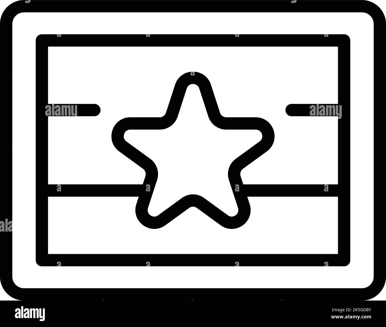 Gliederungsvektor für das Symbol der Nationalflagge von Myanmar. Nationalfeiertag. Gewerkschaftsleute Stock Vektor