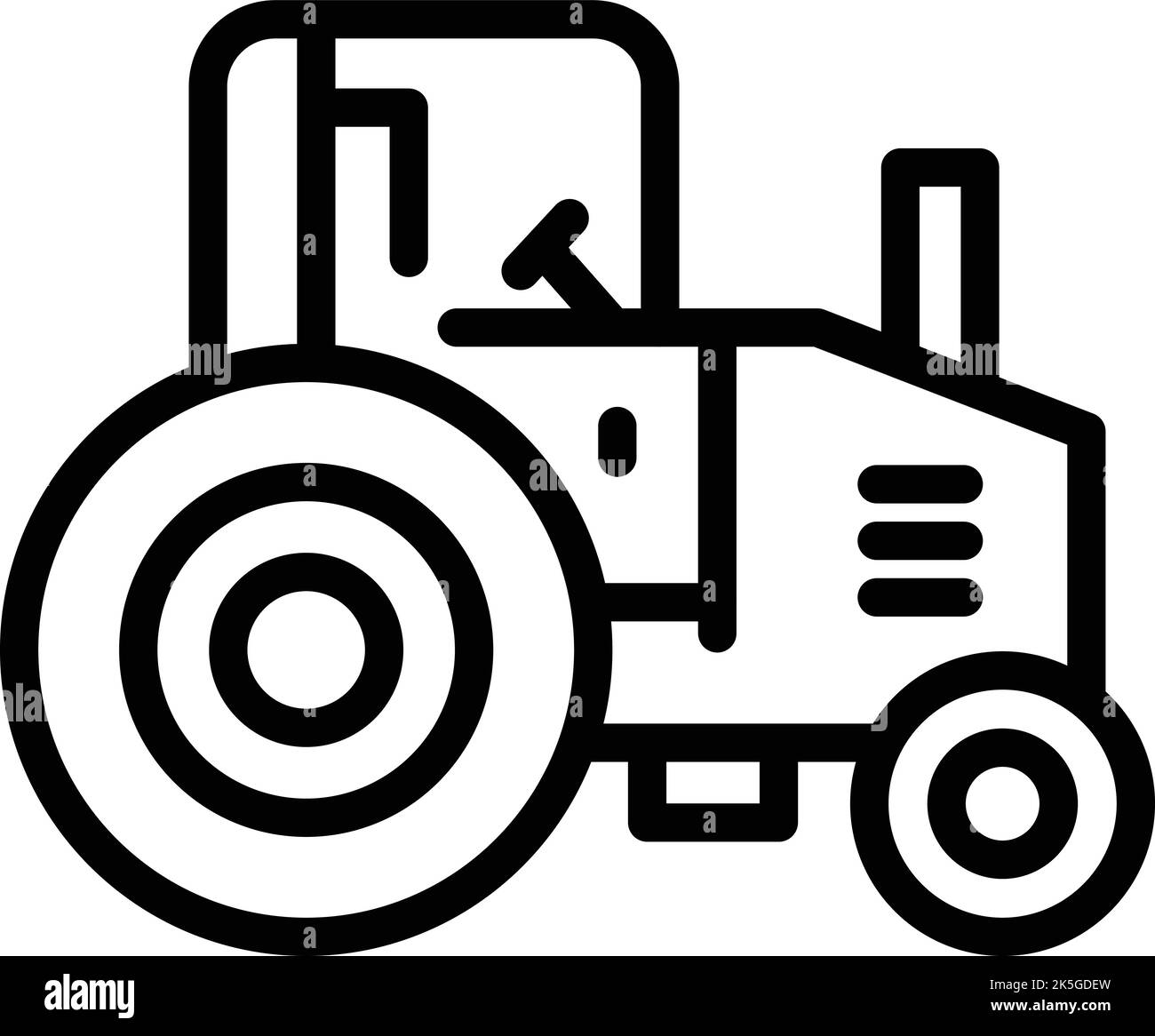 Vektor der Kontur des Traktor-Symbols von Belarus. Reiseland. Nette Animation Stock Vektor