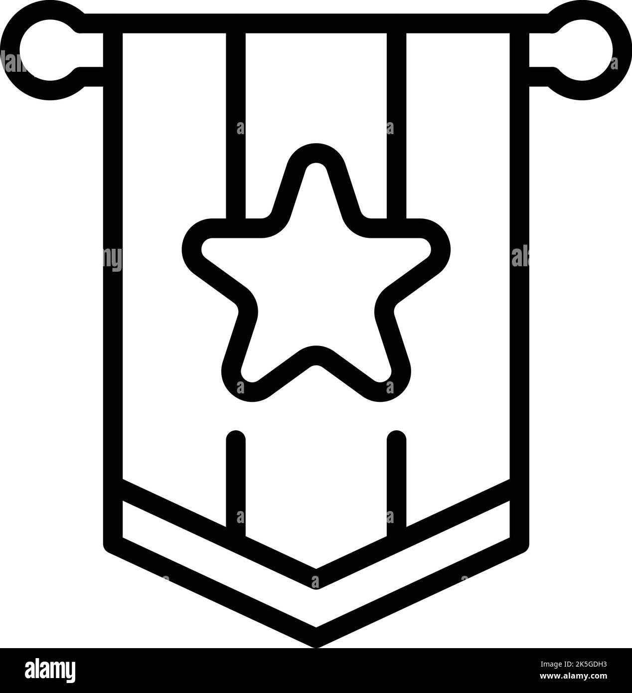 Umrissvektor für das Symbol der Straßenflagge in Myanmar. Nationalfeiertag. Bauern Stock Vektor