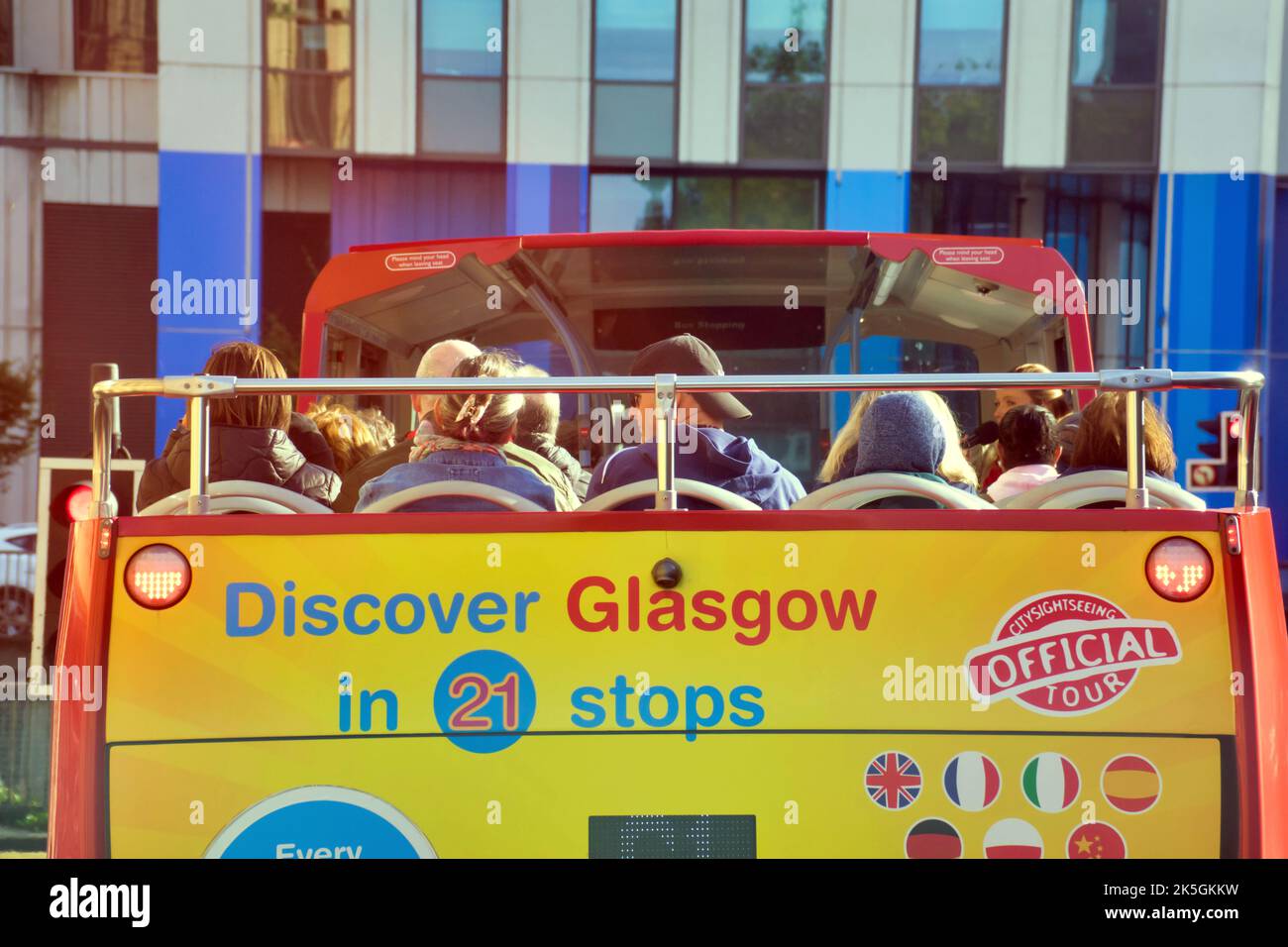 City Sightseeing Glasgow Touristenbus Stockfoto