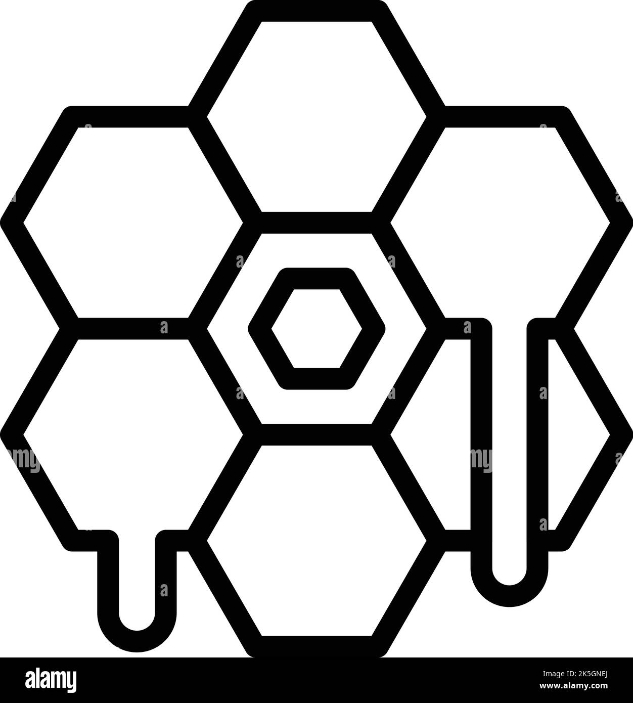 Vektor der Umrissdarstellung des Bienenwachs-Symbols. Kerzenherstellung. Klasse Handwerk Stock Vektor