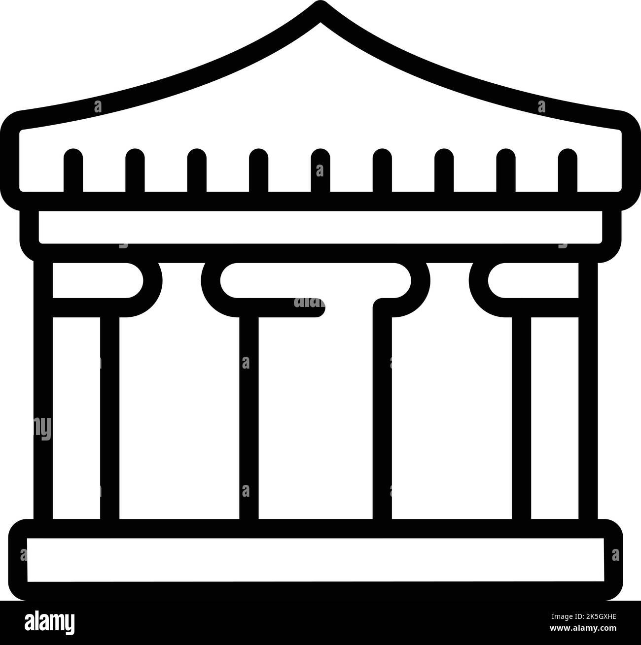 Vektor der Umrissdarstellung des Tempelsymbols. Myanmar Tag. Kulturgras Stock Vektor