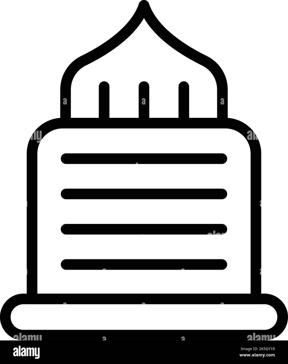 Symbolumrissvektor für die Freiheitsbildung. Nationalfeiertag. Kulturunion Stock Vektor