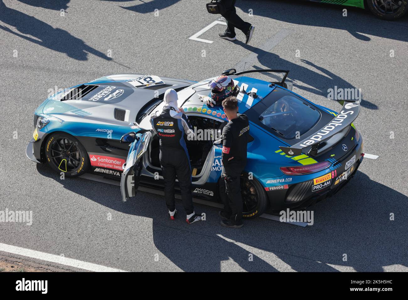 1. Oktober 2022 - Rennwagen auf Startaufstellung beim Festival of Speed, Festival de Velocidad, auf der Rennstrecke von Katalonien in Barcelona, Montmelo, Spanien Stockfoto