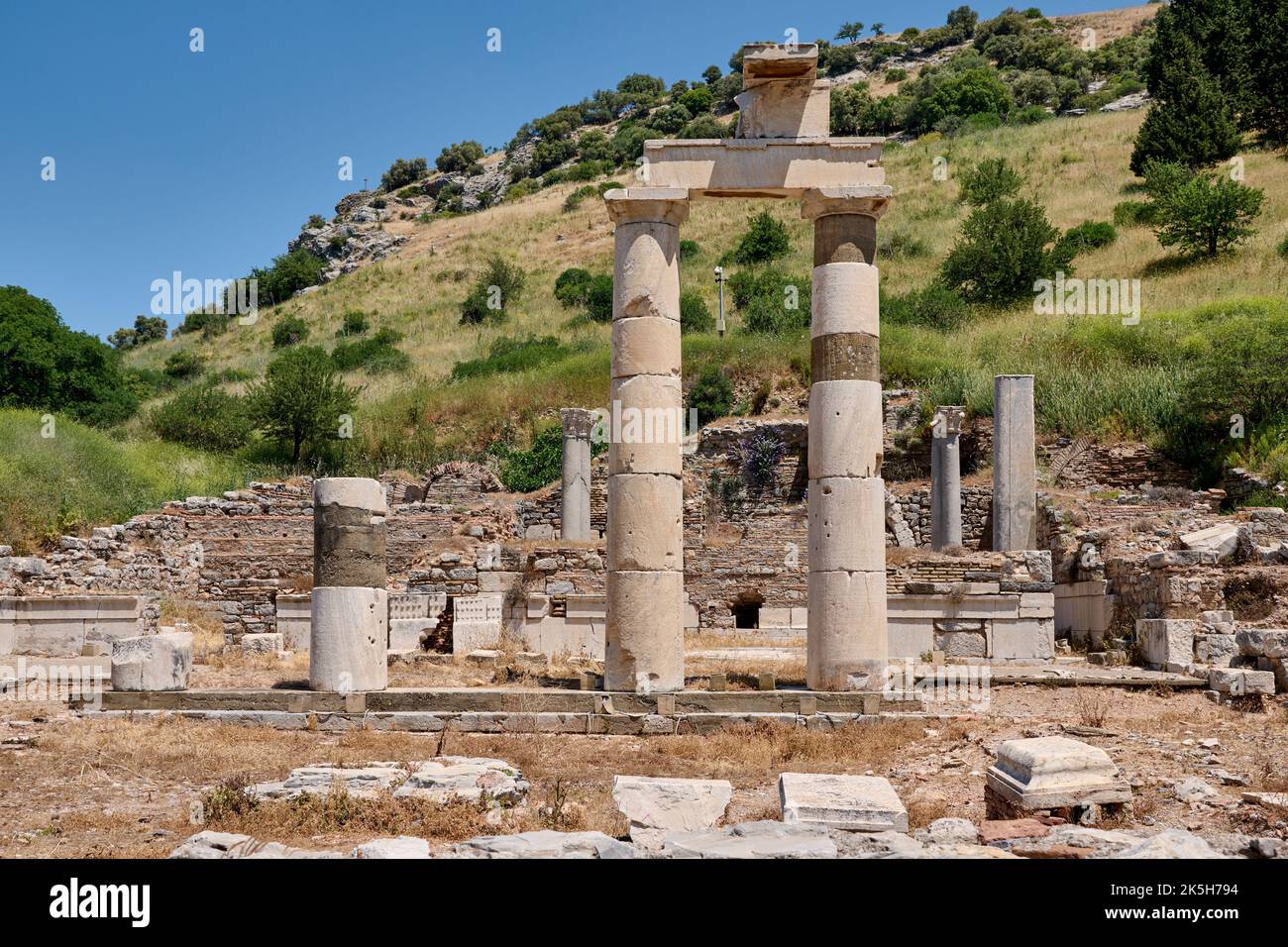 Prytaneon in Ephesus Archäologische Stätte, Selcuk, Türkei Stockfoto