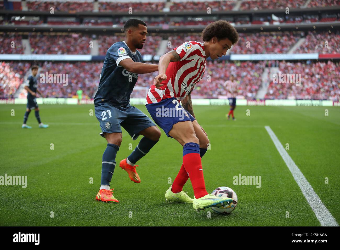 La Liga Match Day 8, im Metroòlitano Stadium Madrid, Sapin, Atletico de Madrid gewann das Spiel 2-1 gegen den FC Girona Stockfoto