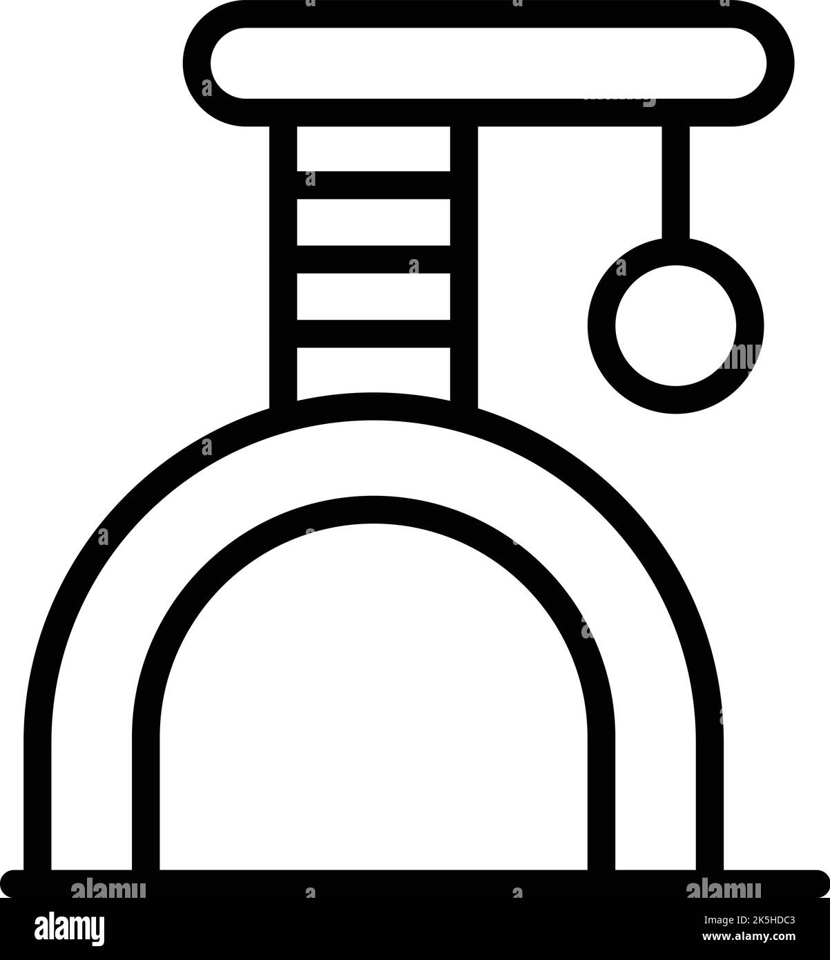 Konturenvektor für CAT-Tower-Symbol. Haustierhaus. Shop-Box Stock Vektor