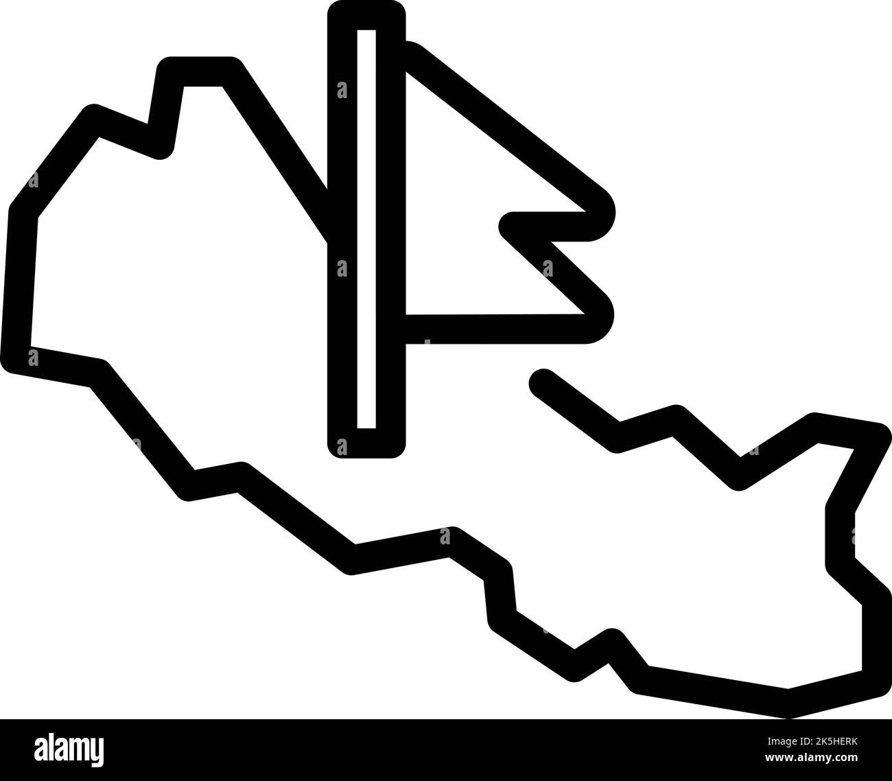 Vektor der nepalesischen Symbolumrisse. Stadtkultur. Landstupa Stock Vektor