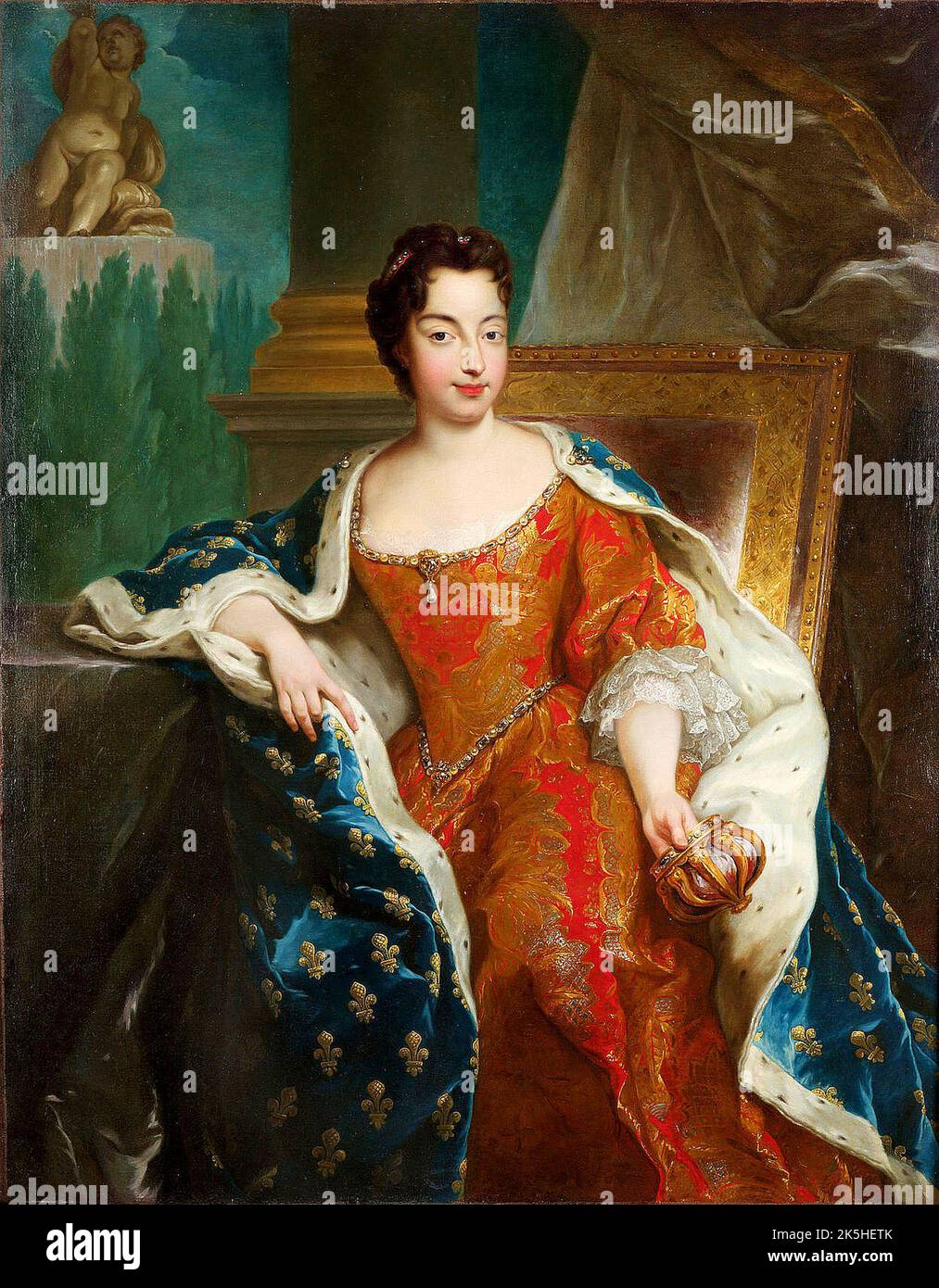 Die Dauphine von Frankreich, nach 1690 Gemälde von Jean François de Troy. Maria Anna Christine Victoria von Bayern (1660 – 1690) Dauphine von Frankreich. Sie war bekannt als La Grande Dauphine. Stockfoto