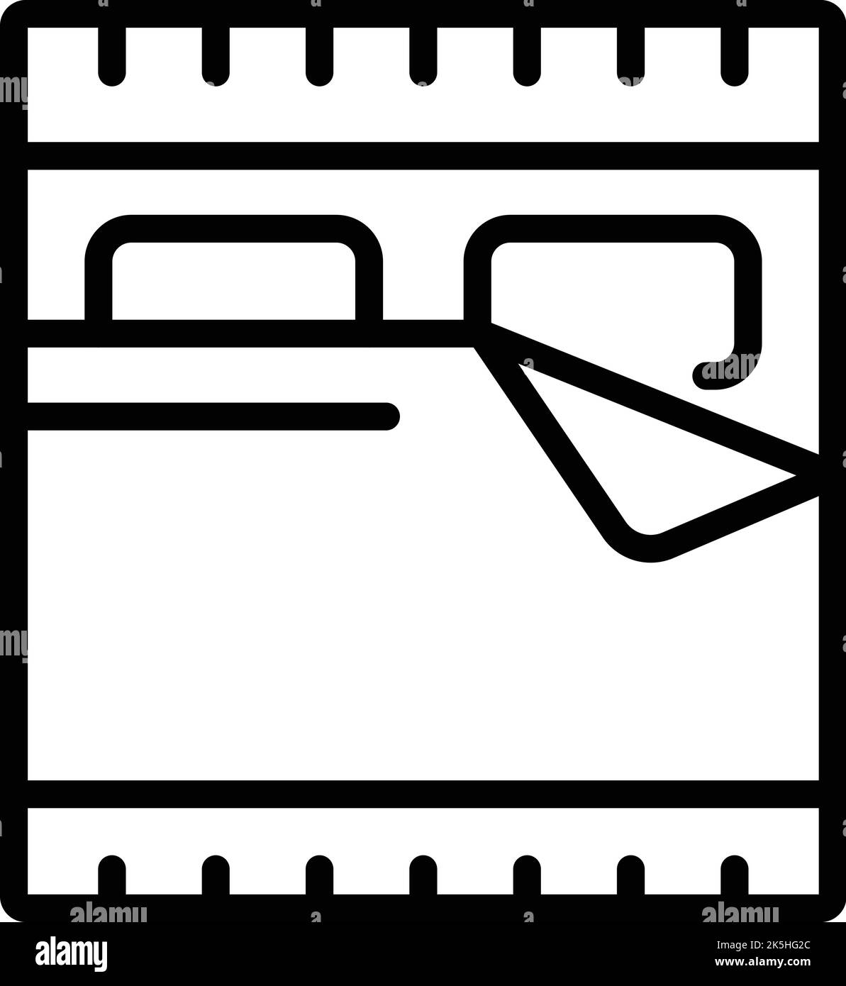 Symboldarstellung für den Morgendrink im Bett. Essen, Kaffee. Teezeit Stock Vektor