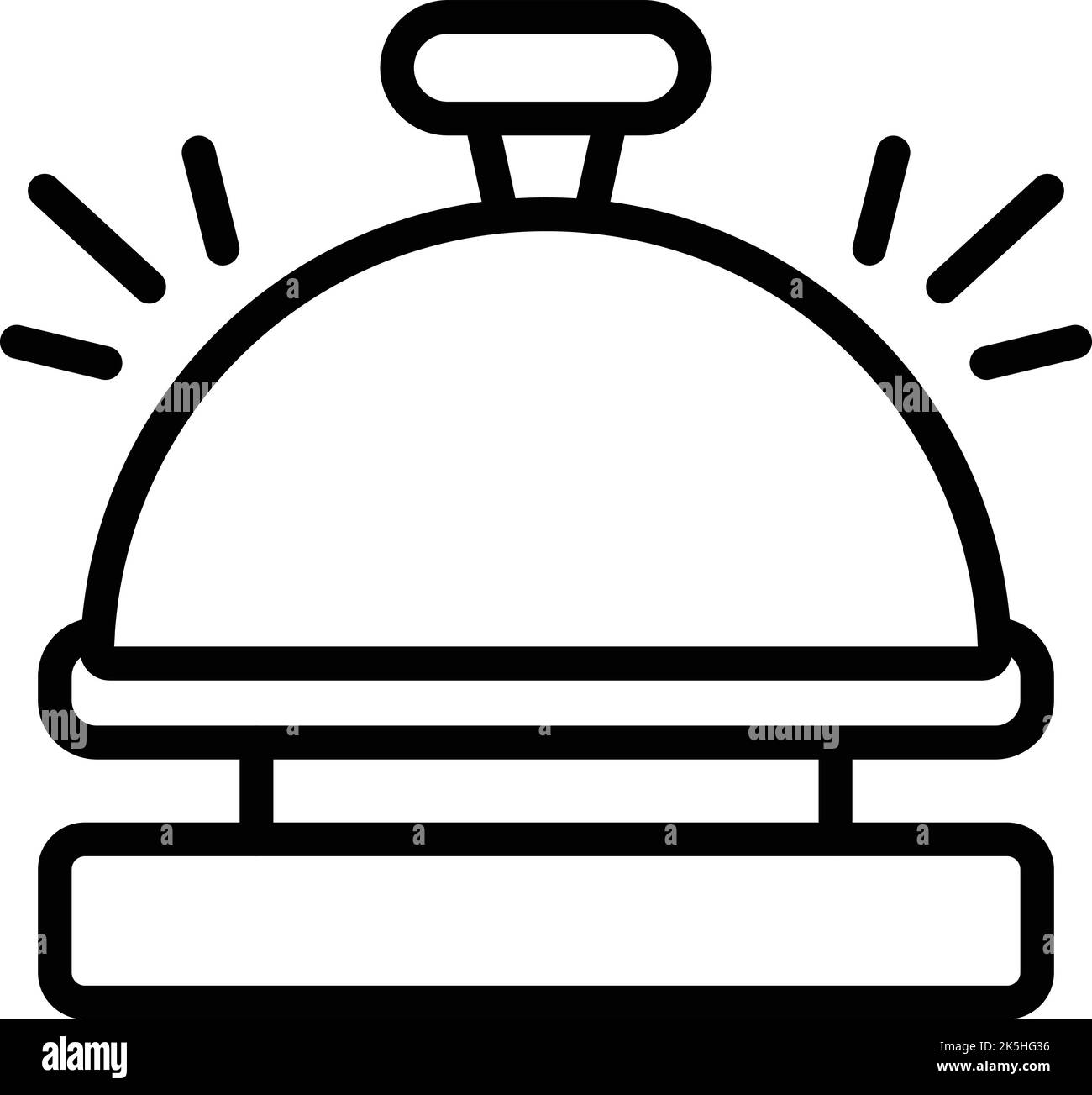 Vektor für die Kontur des Symbols für den Relax-Alarm. Kaffeebett. Morgengetränk Stock Vektor