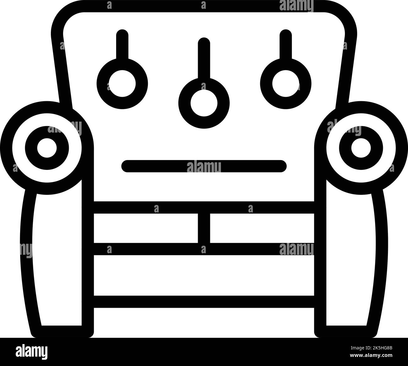 Raumsessel Symbol Umriss Vektor. Essen am Morgen. Kaffee zu Hause Stock Vektor