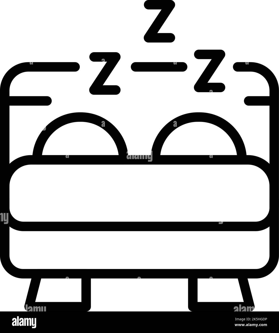 Symboldarstellung „Schlafzimmer“. Essen am Morgen. Entspannen Sie sich bei der Arbeit Stock Vektor