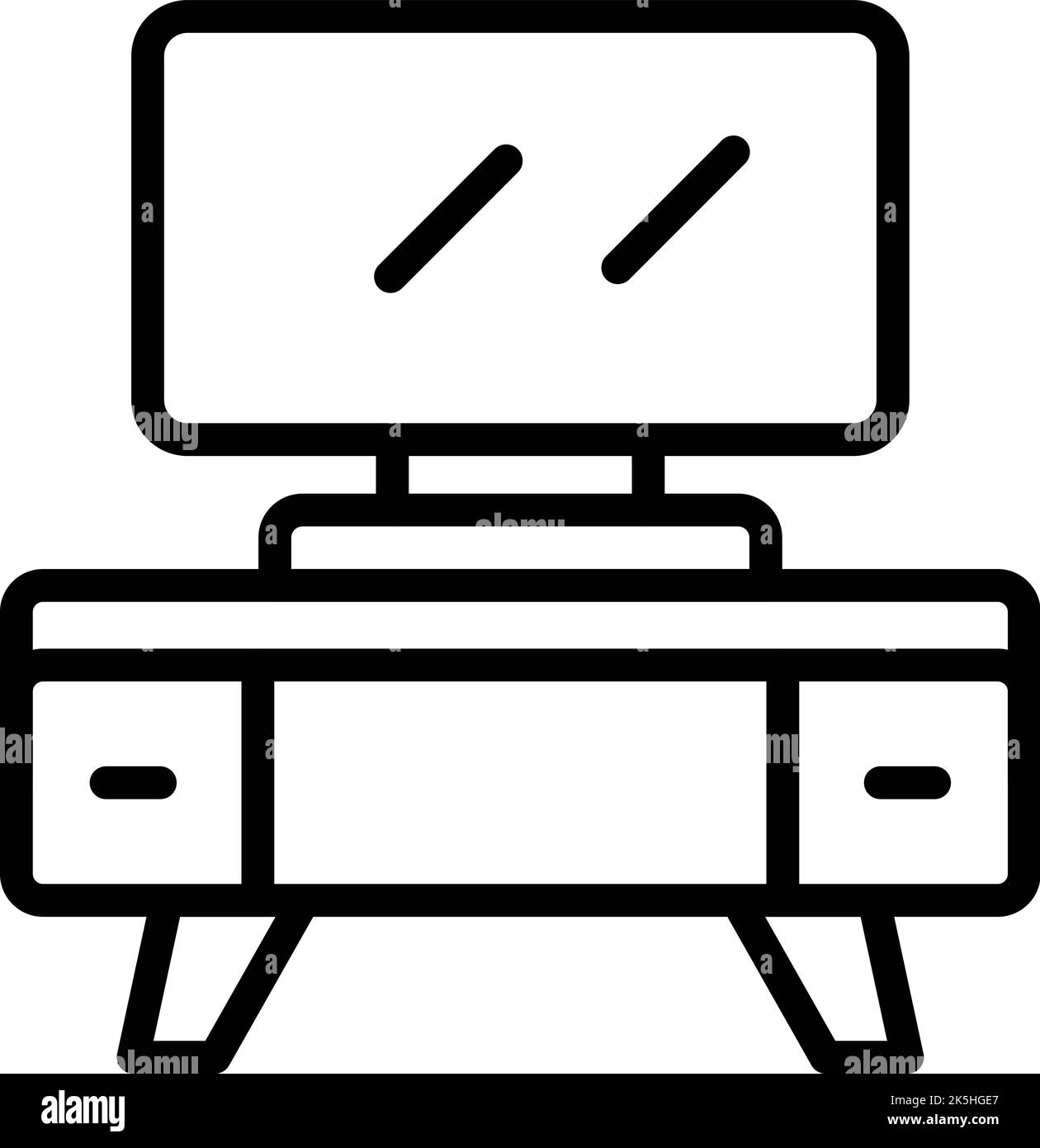 Vektorgrafik für die Darstellung des Symbols „TV Time Relax“. Kaffee im Bett. Trinken Sie Tee Stock Vektor