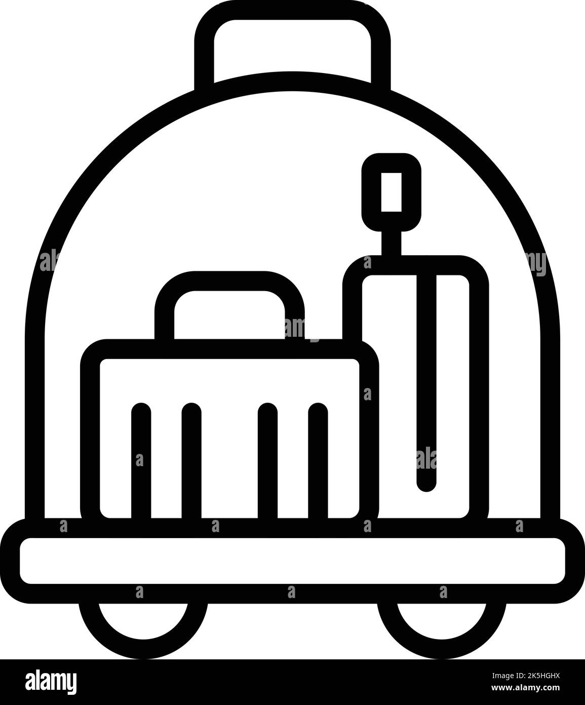 Vektor der Umrisslinie des Bewegungsbetts des Wagens. Kaffee zu Hause. Essen am Morgen Stock Vektor