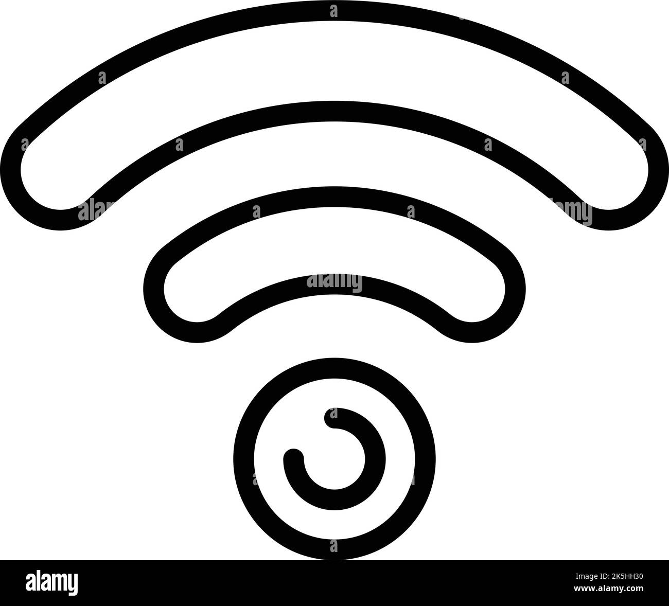 Raumwifi-Symbolumrissvektor. Kaffee im Bett. Entspannen Sie sich Stock Vektor
