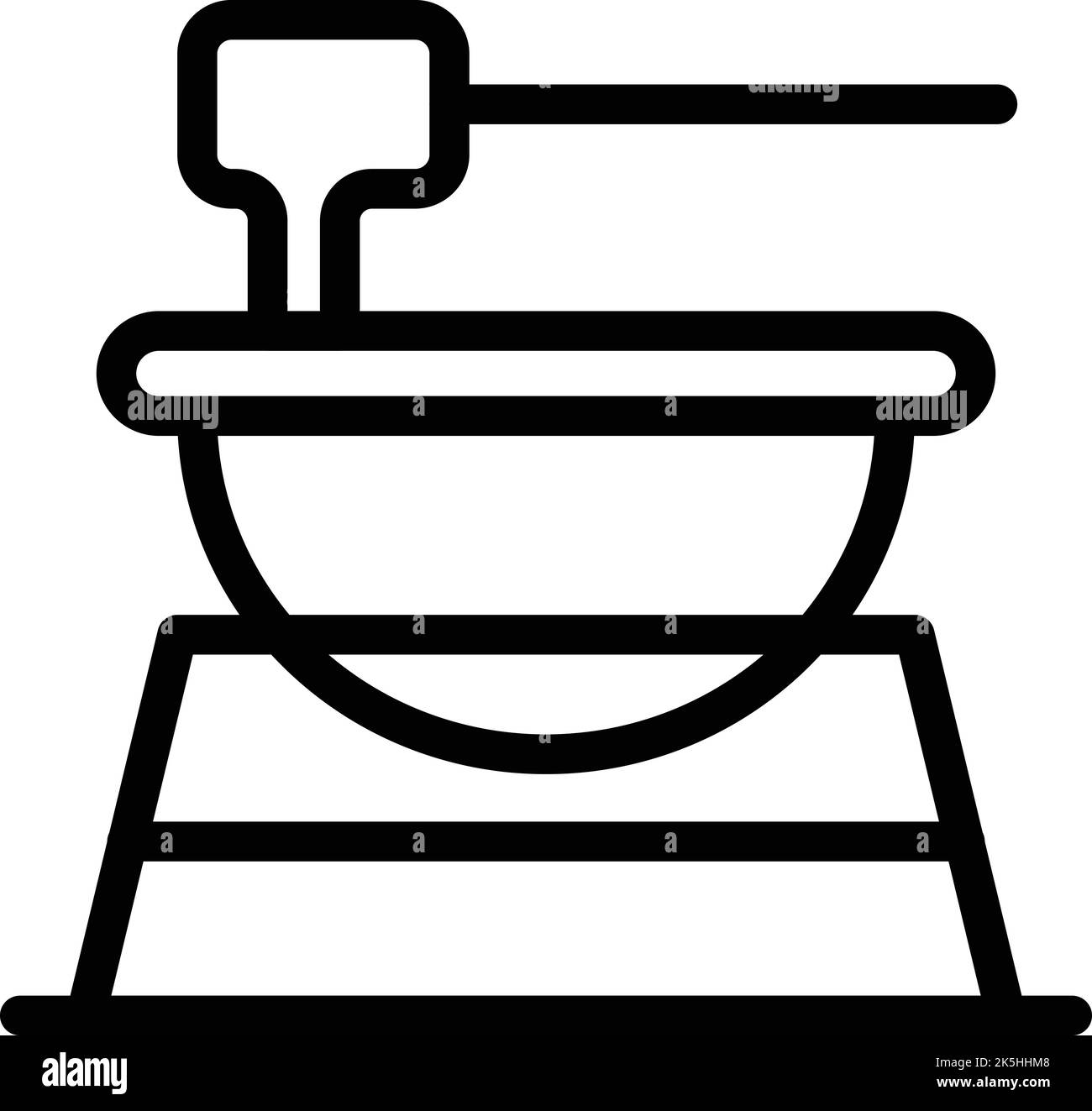 Cheddar swiss Icon Outline Vektor. Gabelfutter. Fondu Melt Stock Vektor