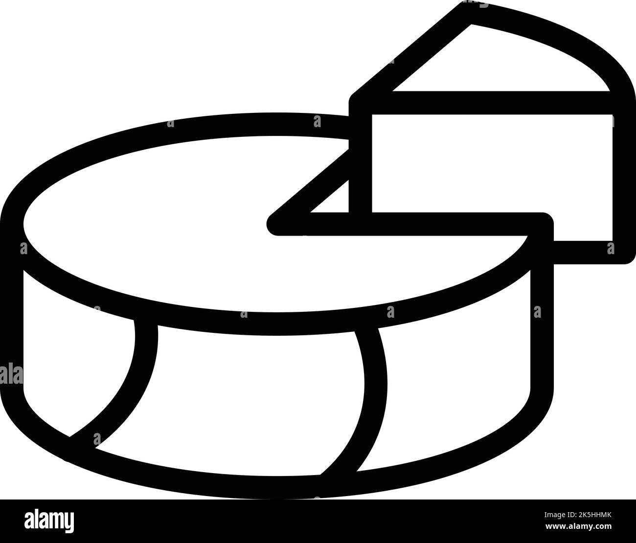 Vektorgrafik für den Umriss des Käserollensymbols Fondue Dip. Gabelfutter Stock Vektor