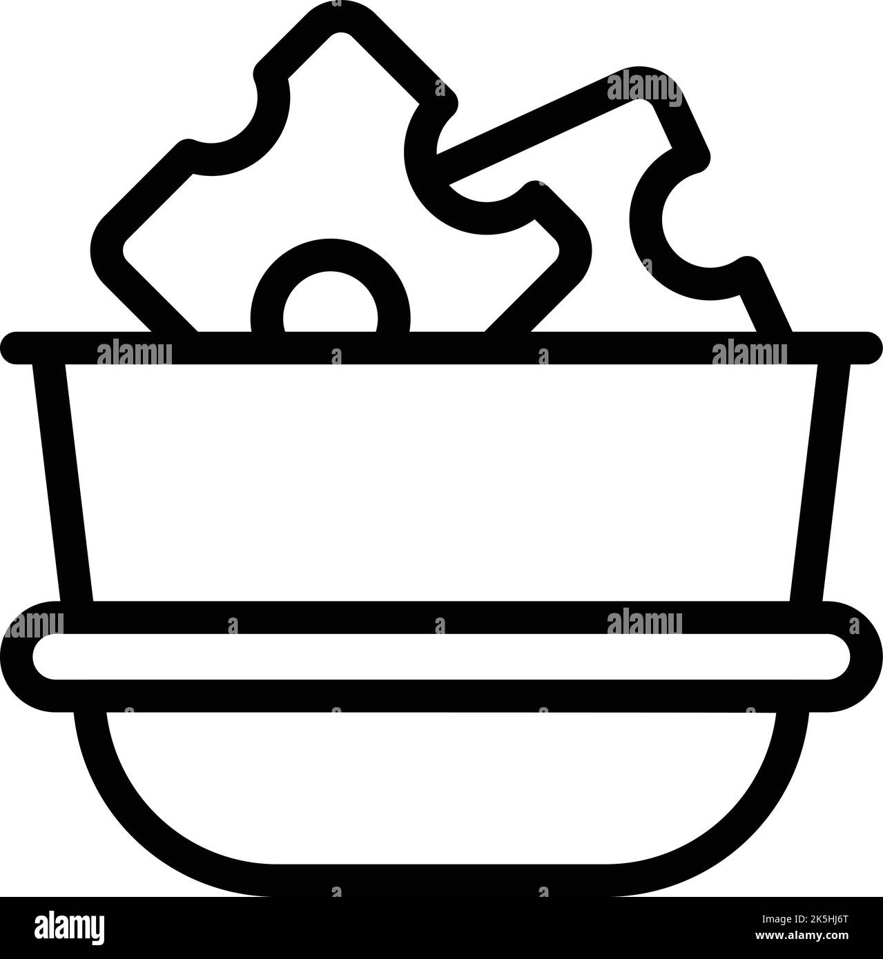 Vektorgrafik für Kuhkäse-Symbol. Fondue-Topf. Topfgaren Stock Vektor