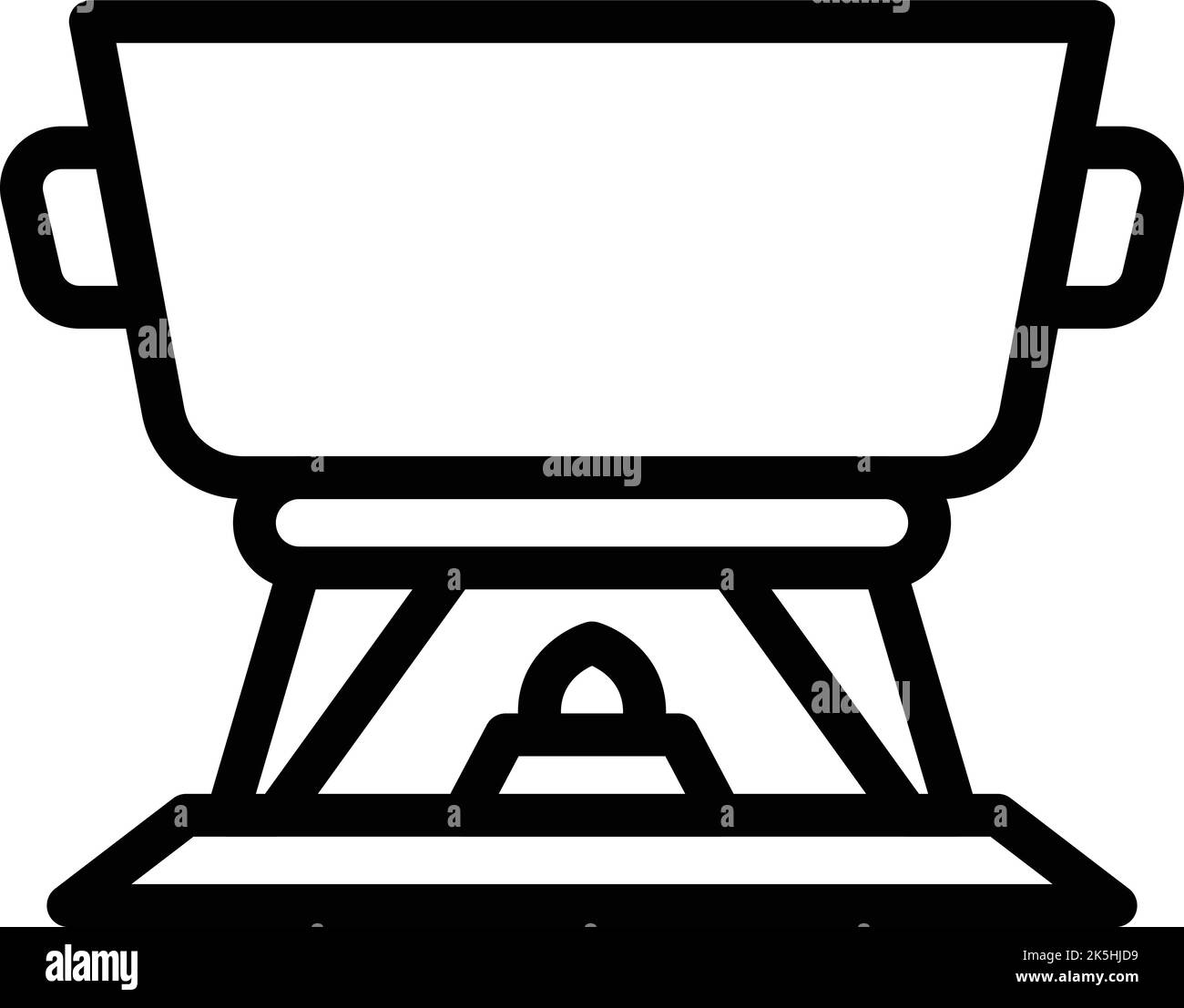 Vektor der Symbolumrisse für geschmolzene Lebensmittel. Kochgeschirr. Fleisch Cheddar Stock Vektor