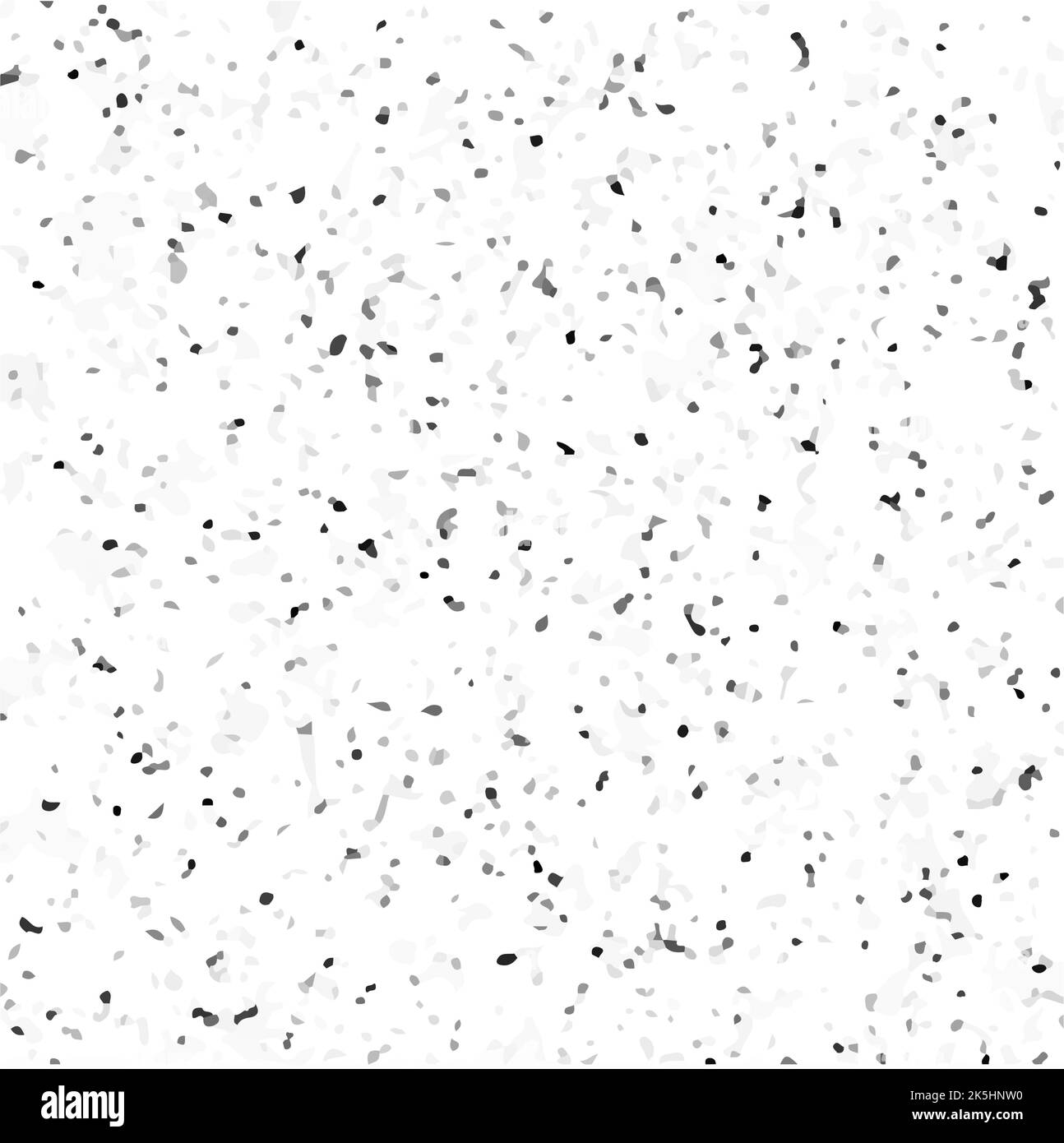 Terrazzo-Struktur. Kein nahtloses Muster. Abstrakte Imitation der Mosaikoberfläche aus Granit oder Marmorpartikeln. Farbige Flecken zufällig auf whit angeordnet Stock Vektor