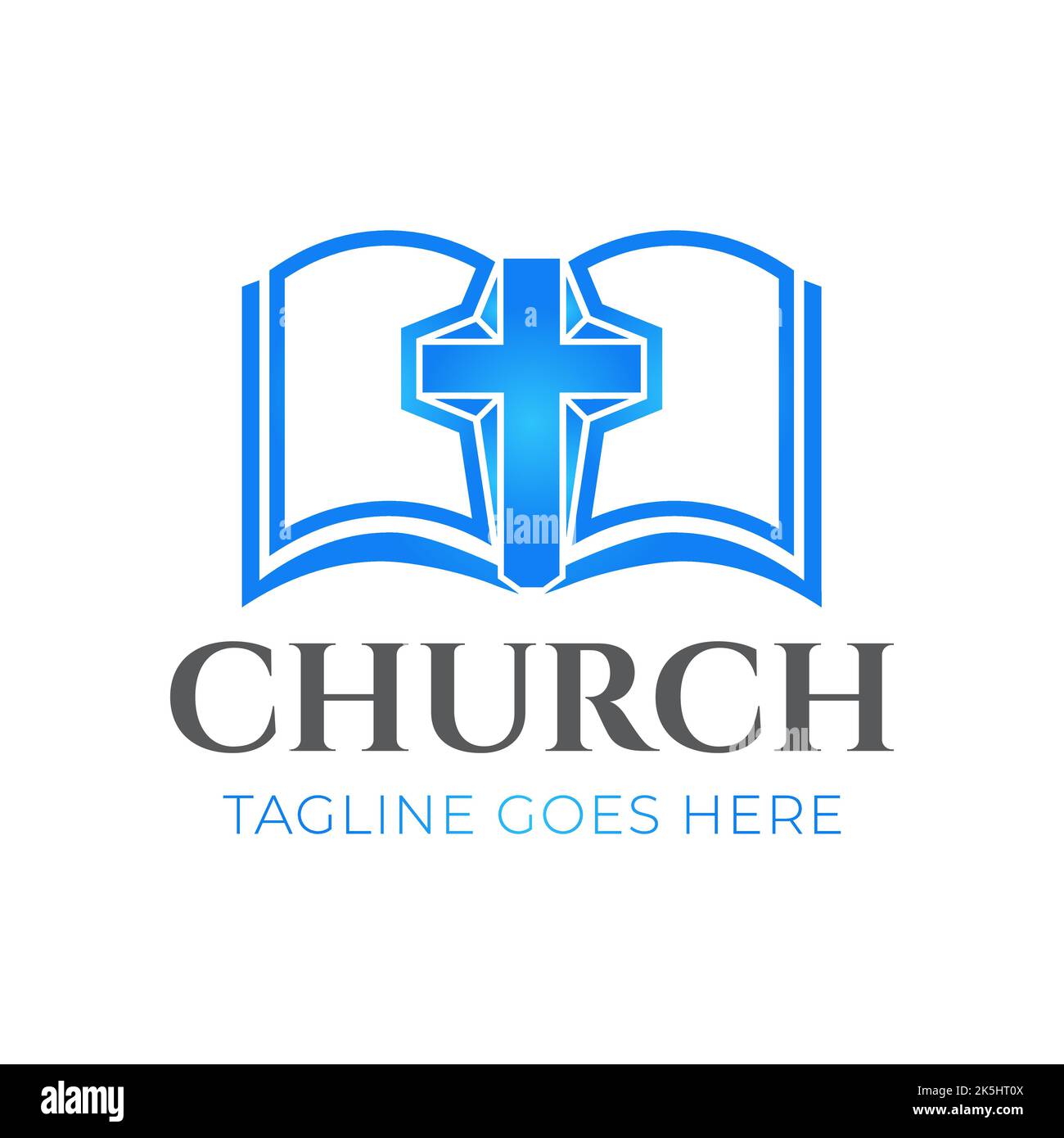 Christian Church Logo Design Stock Vektor