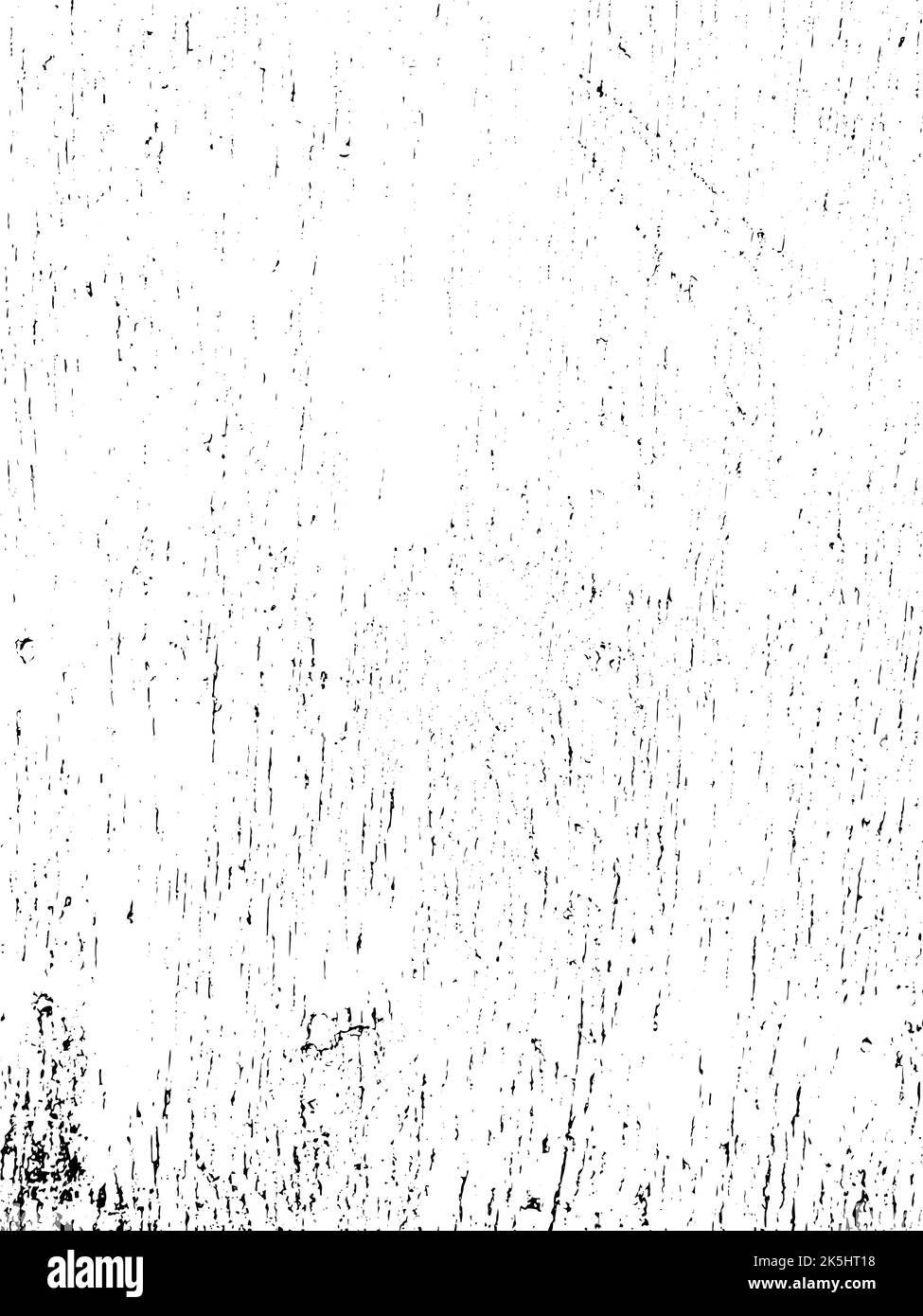Schwarz-weiße Grunge-Holzstruktur. Rauer Overlay-Hintergrund aus altem verwittertem Holz. Zerkratzte, vernarbte Kulisse mit Notruf-Effekt für einige Desig Stock Vektor