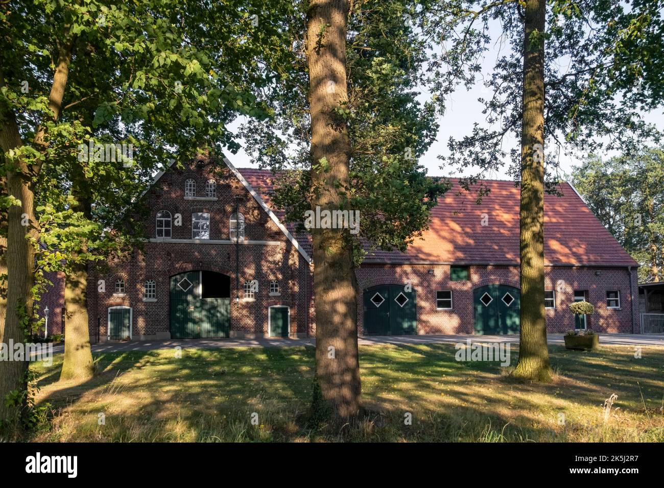 Altes Gehöft, Bauernhof, Münsterland, Nordrhein-Westfalen, Deutschland Stockfoto