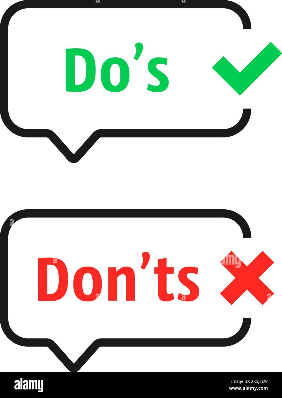 Dünne Linie positive und negative Markierungen Stock Vektor