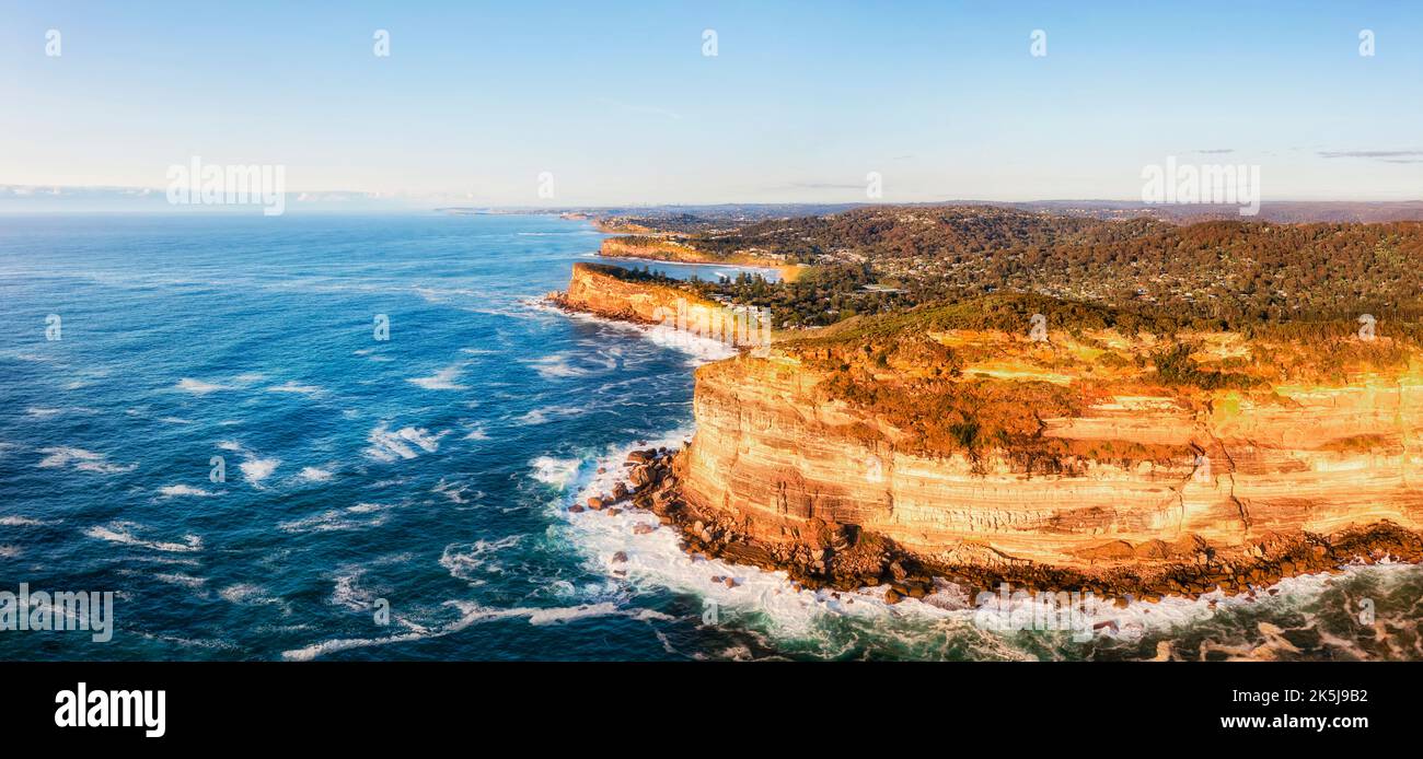 Luftpanorama der Nordstrände pazifikküste vom Walstrand Carel Head
