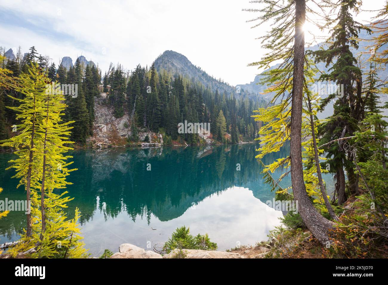 Wunderschöne alpine Seen Wildnis in Washington, USA Stockfoto