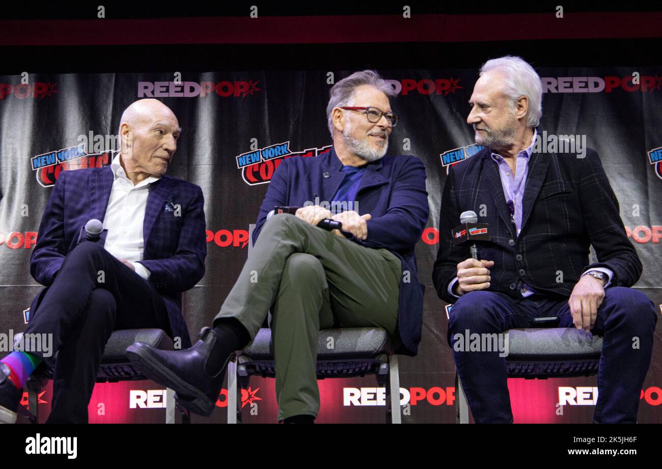 New York, USA. 08. Oktober 2022. Cast-Mitglieder von Paramount Plus's Syar Trek Picard-Panel am NYCC. Veronica Bruno/Alamy Stockfoto