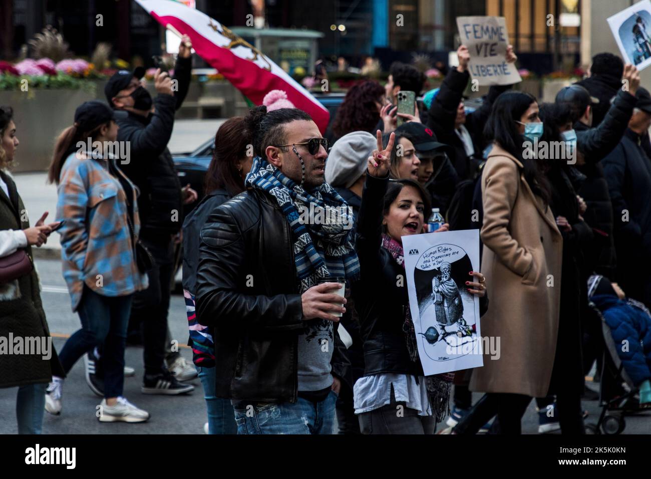 Protest Gegen Den Freien Iran: Toronto, Ontario Stockfoto